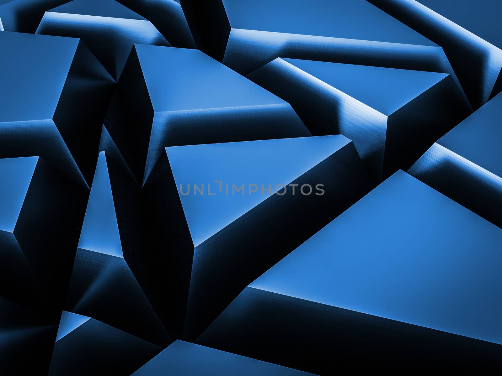 Abstract random cut shape metallic background blue color