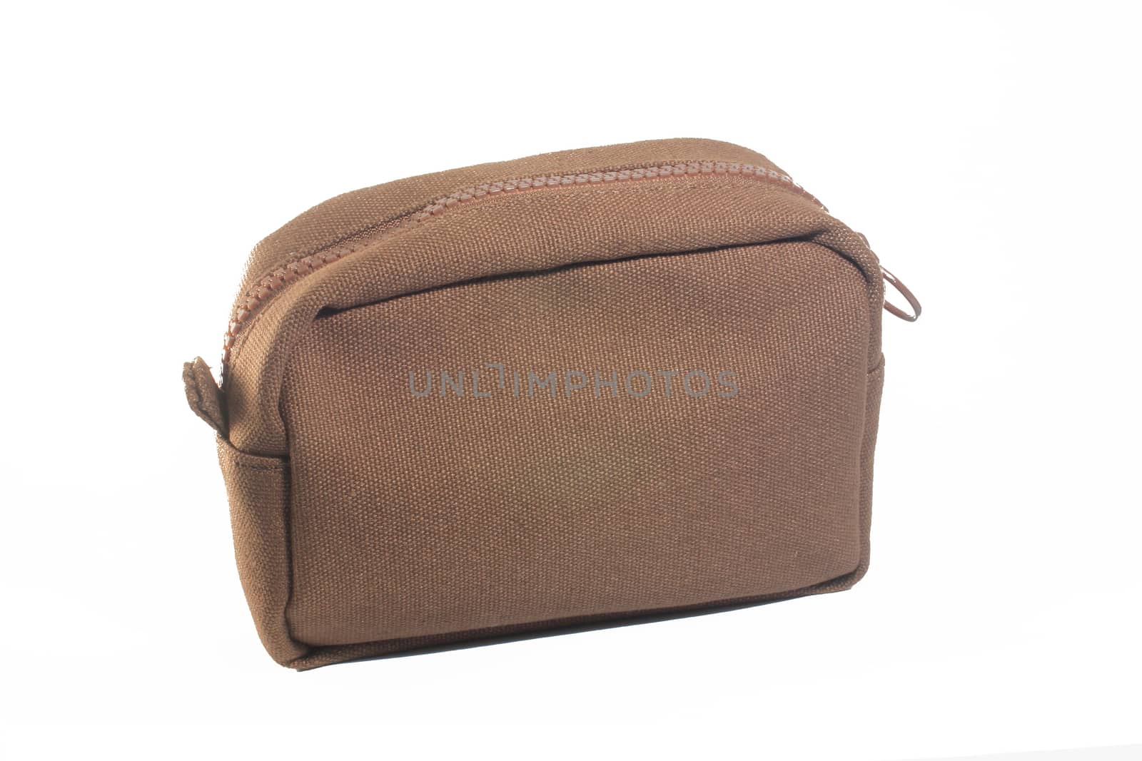 Mini Brown cosmetic bags Isolated