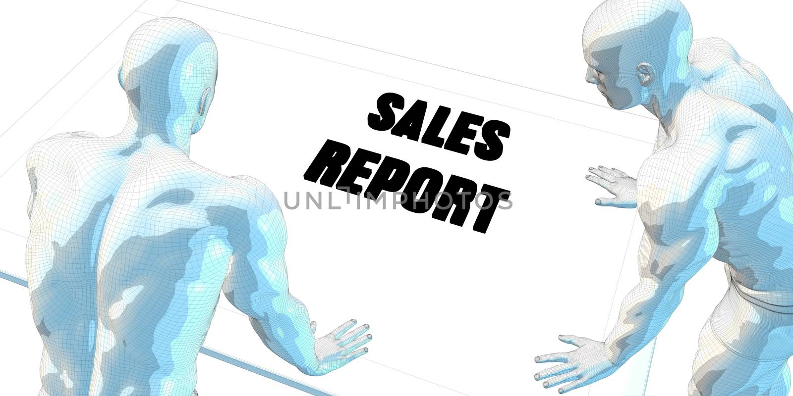 Sales Report Discussion and Business Meeting Concept Art