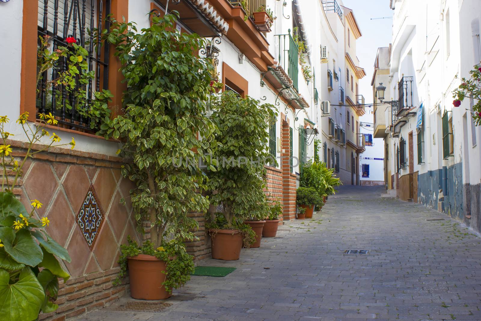 Street in Almunecar Andalusia, Spain by miradrozdowski