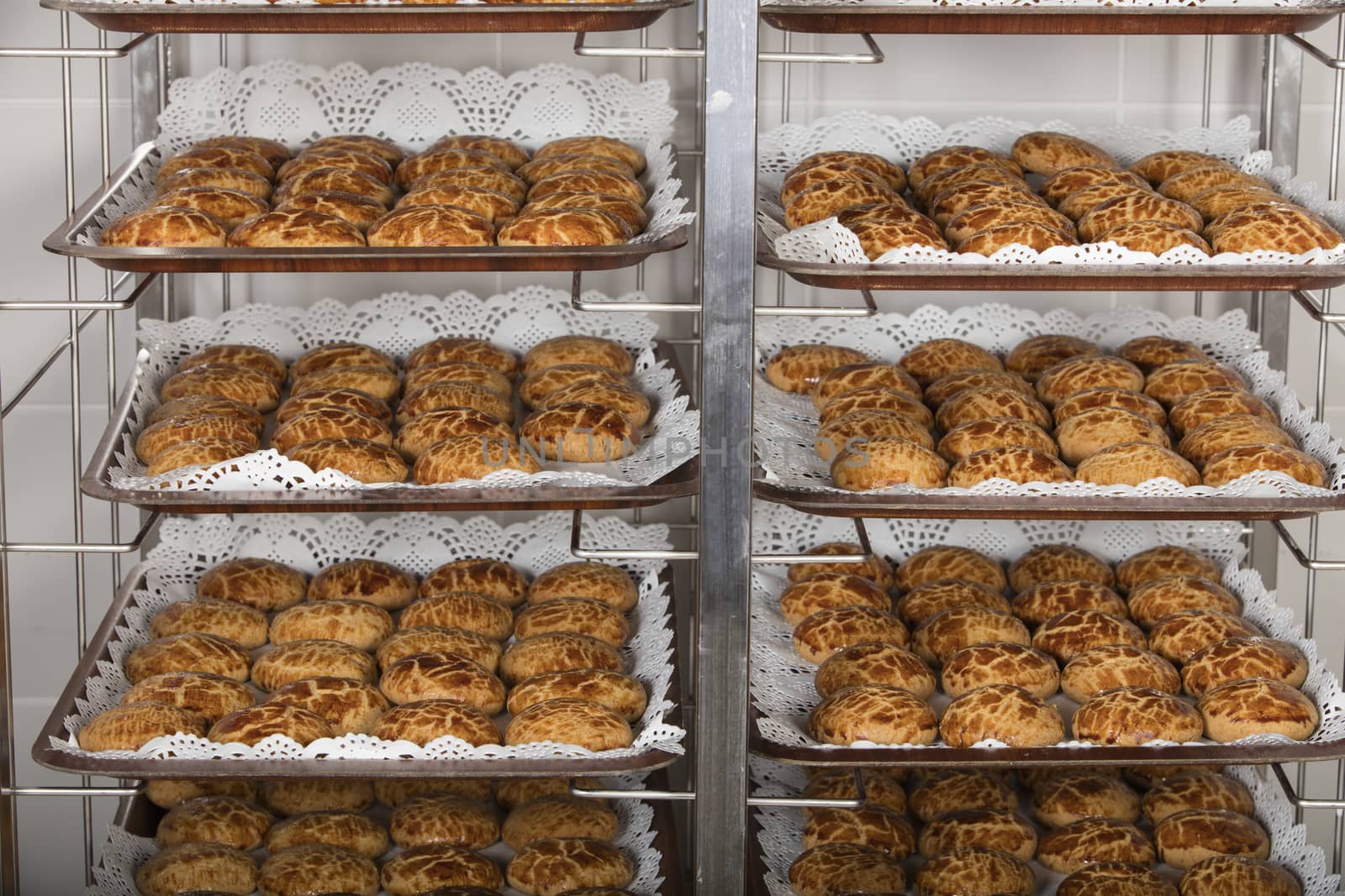 production of tasty cakes in the bakery