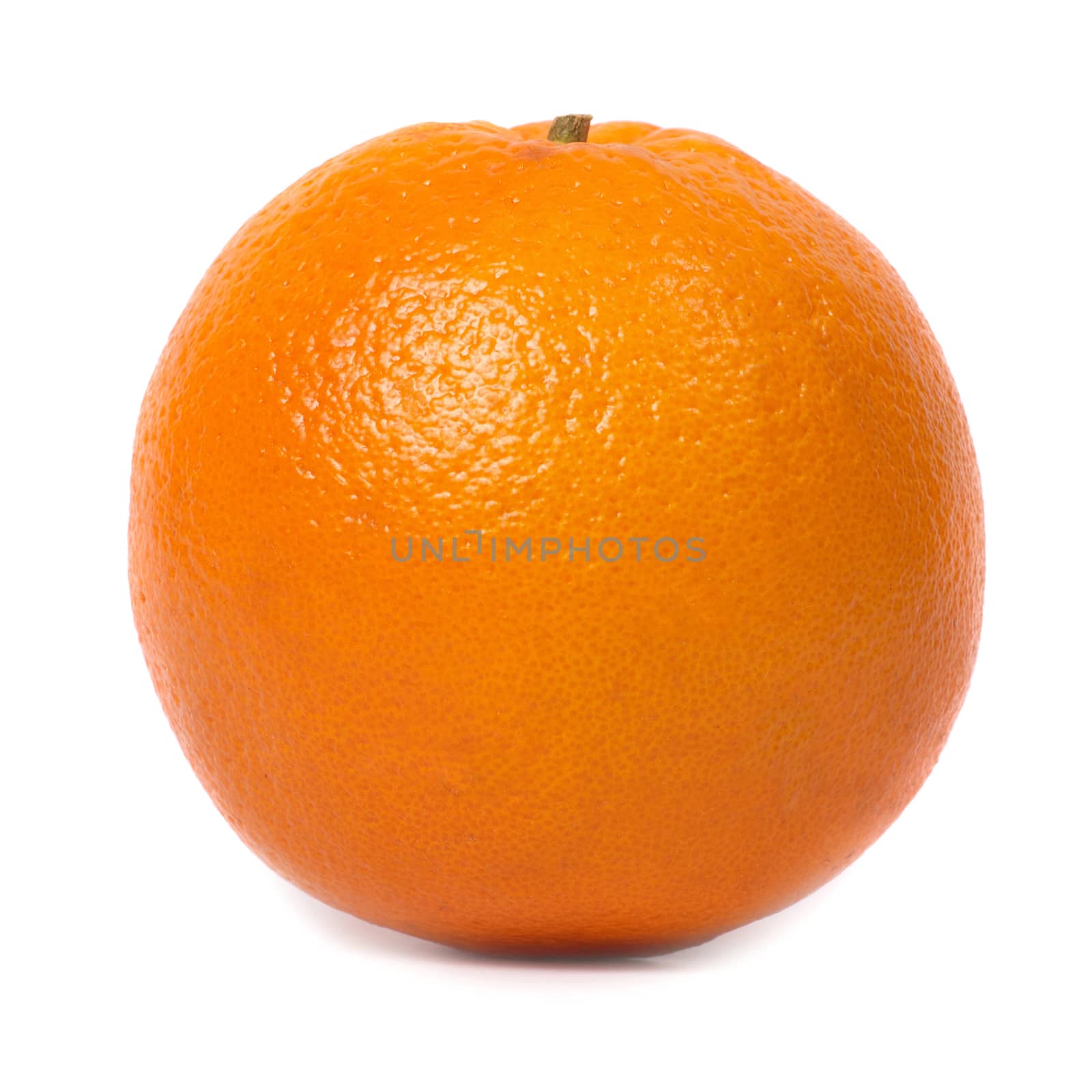 Juicy fresh orange isolated on white background