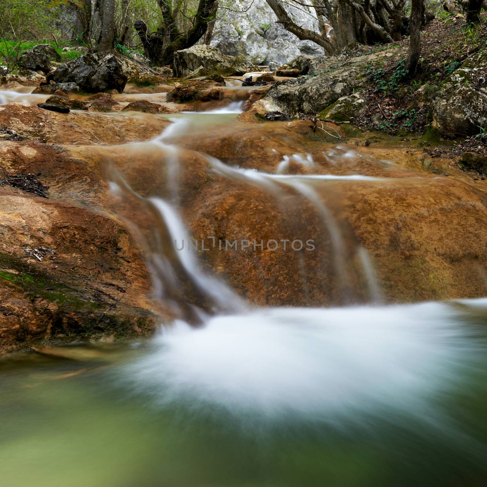 Beautiful waterfall in the forest of national park