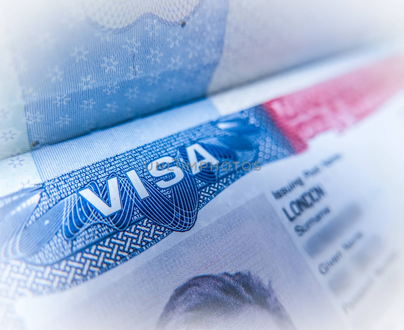 Detail Of A USA Visa by mrdoomits