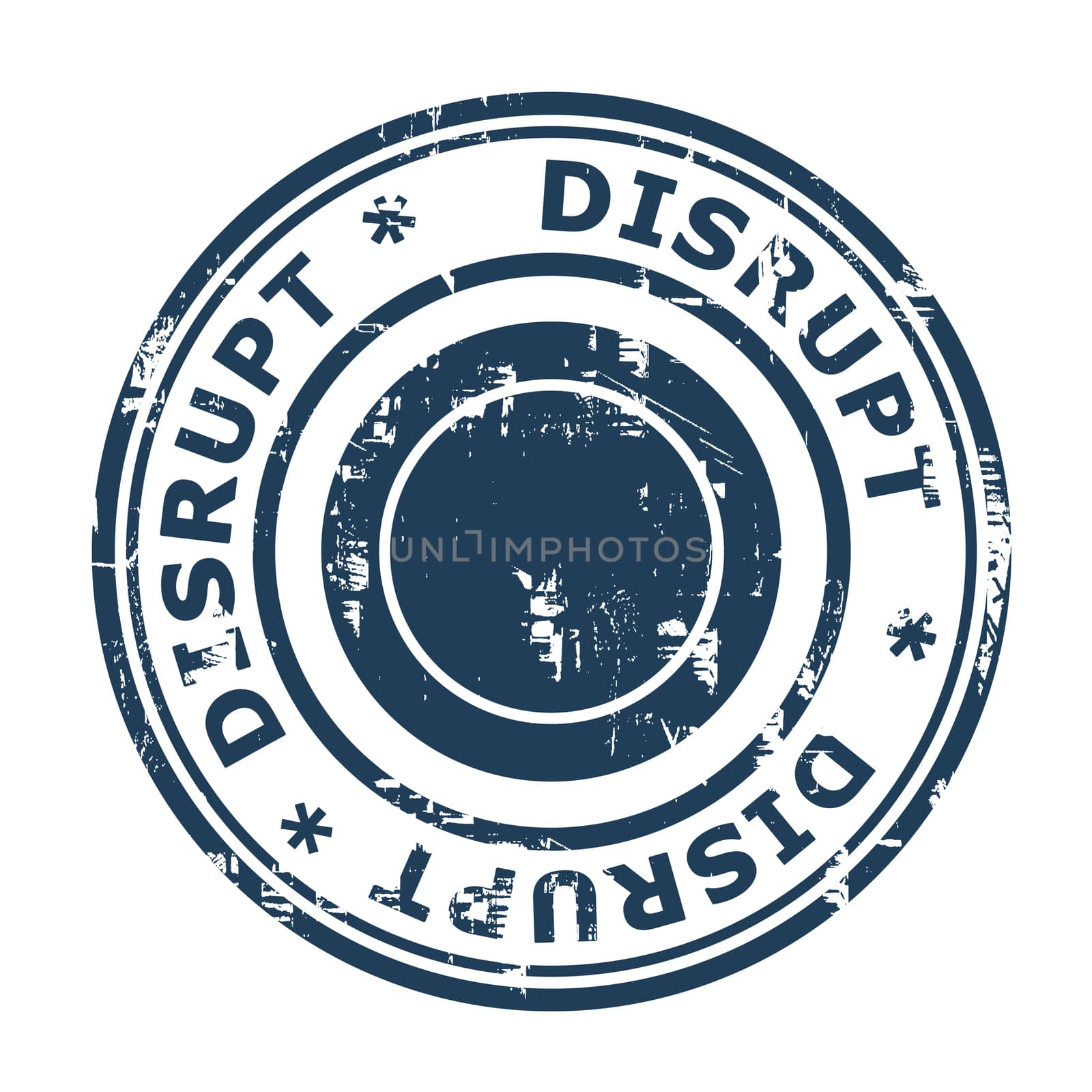 Disrupt business concept stamp isolated on a white background.
