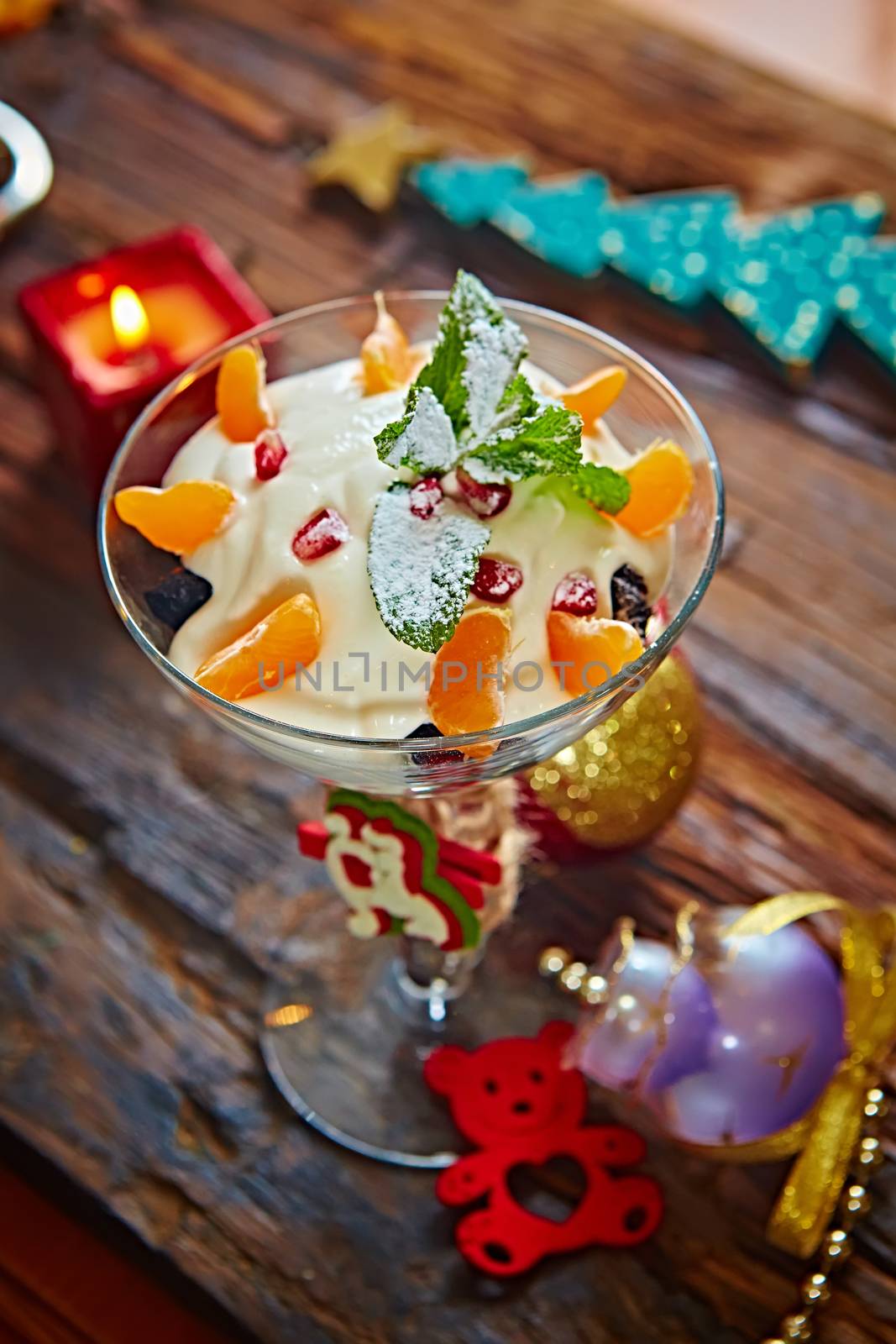 Delicious mandarin orange dessert  by sarymsakov