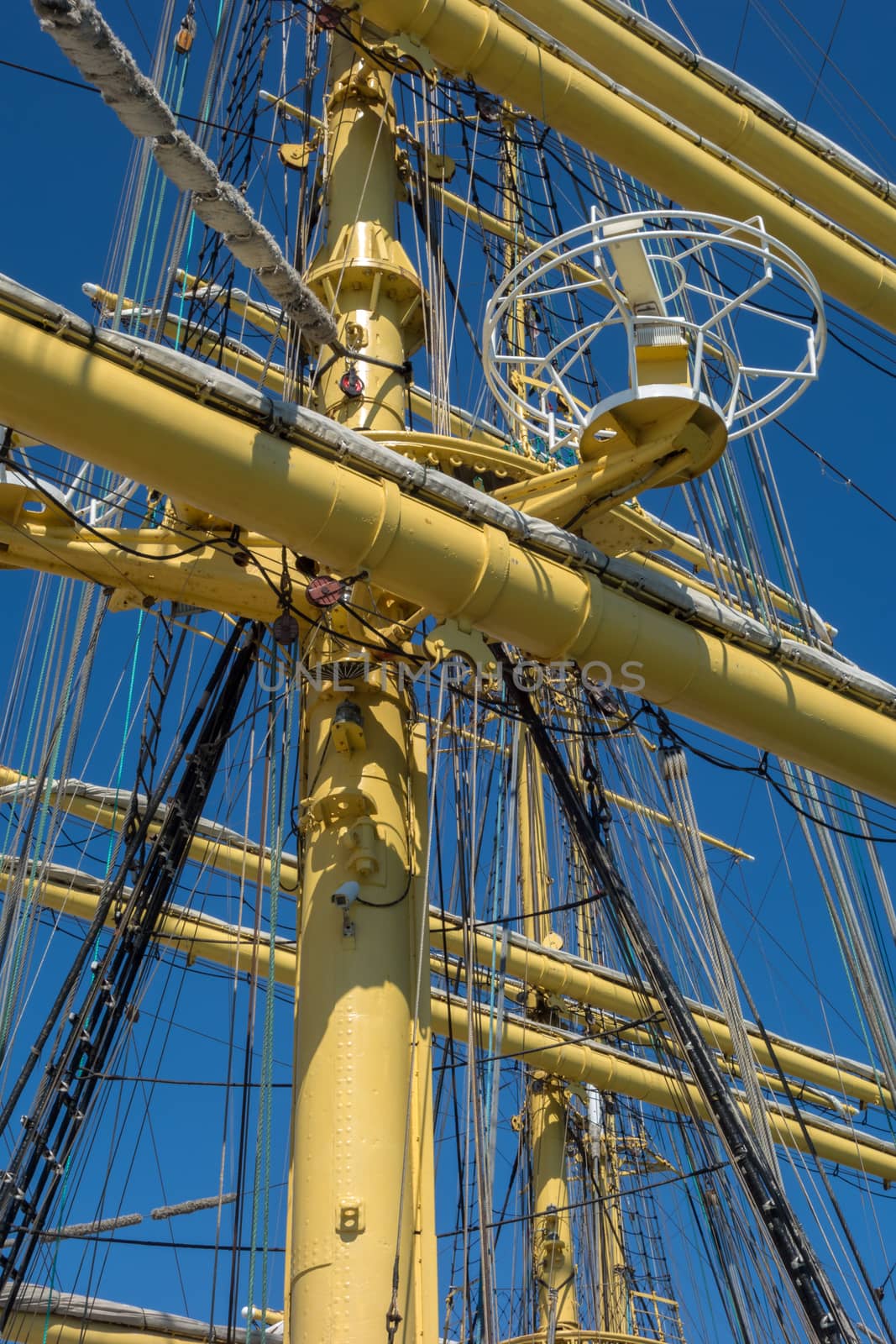 Marine rope ladder at pirate ship by Portokalis
