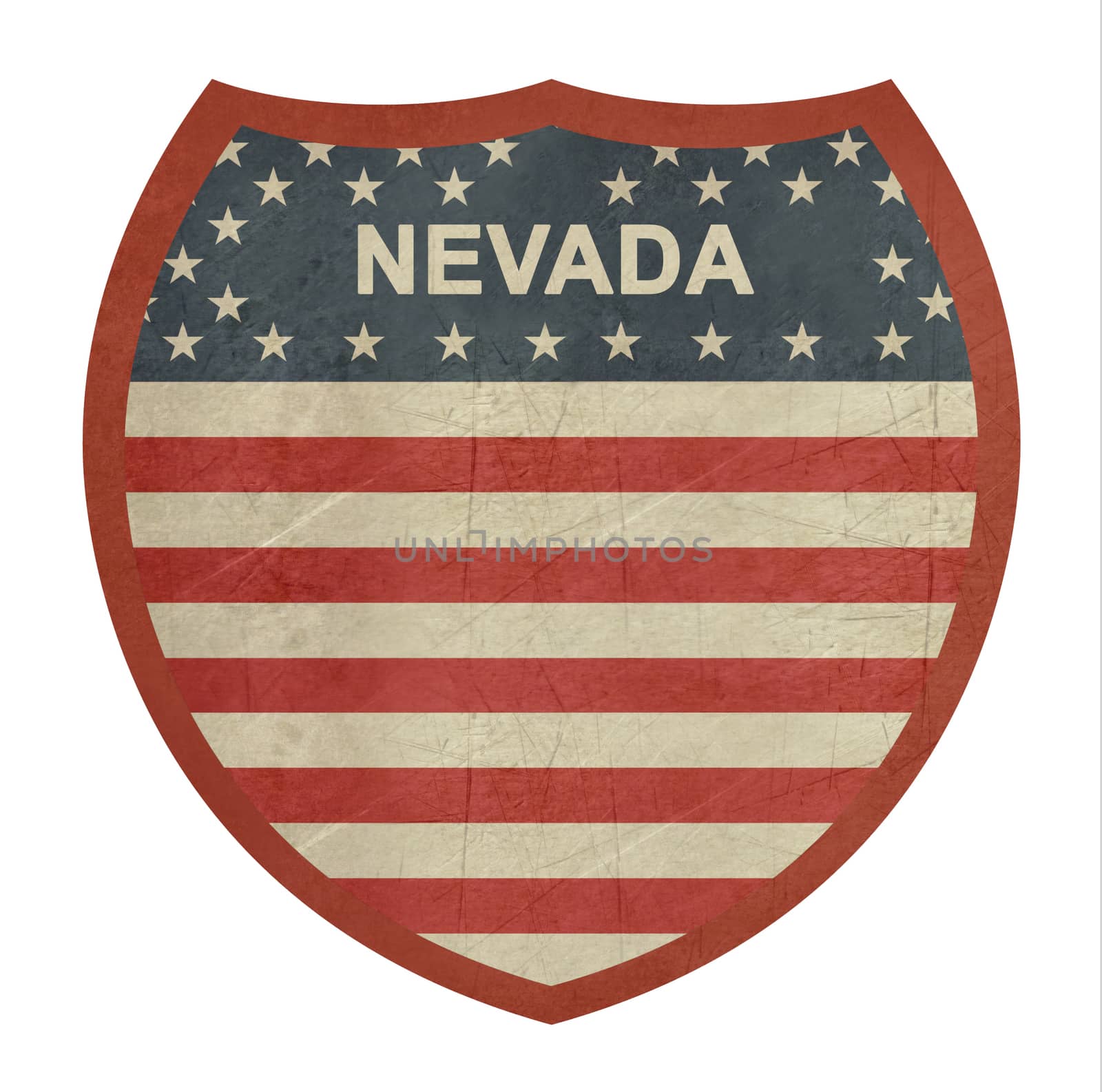 Grunge Nevada American interstate highway sign by speedfighter