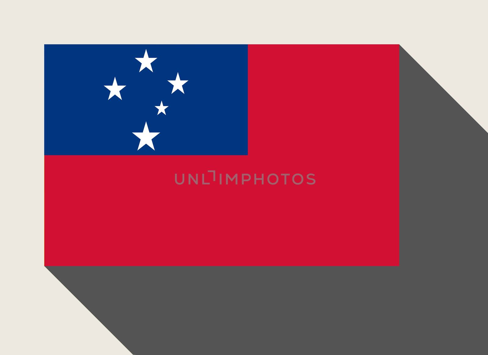 Samoa flag in flat web design style.