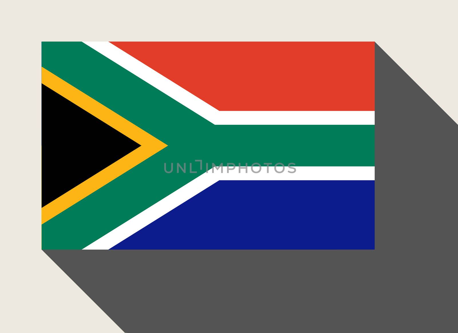 South Africa flag in flat web design style.