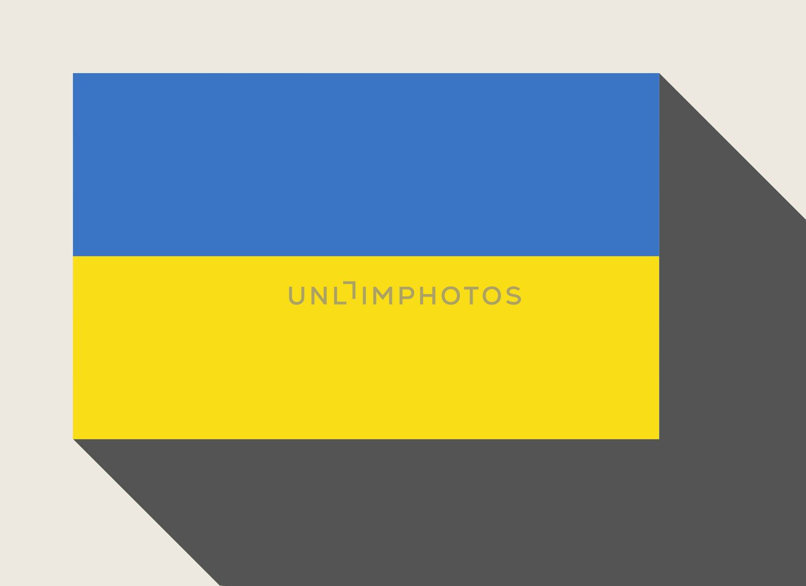 Ukraine flag in flat web design style by speedfighter