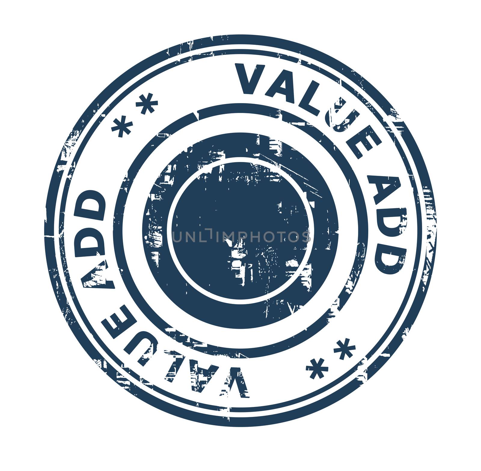 Value add business concept stamp by speedfighter