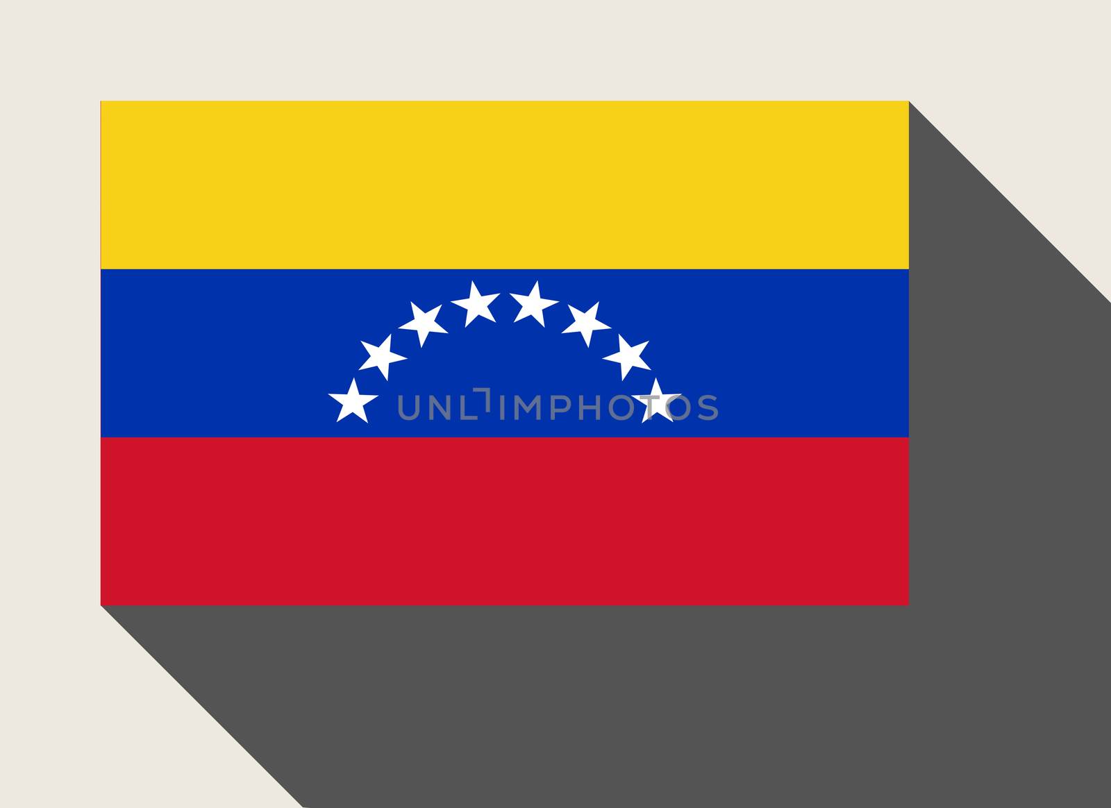 Venezuela flag in flat web design style.