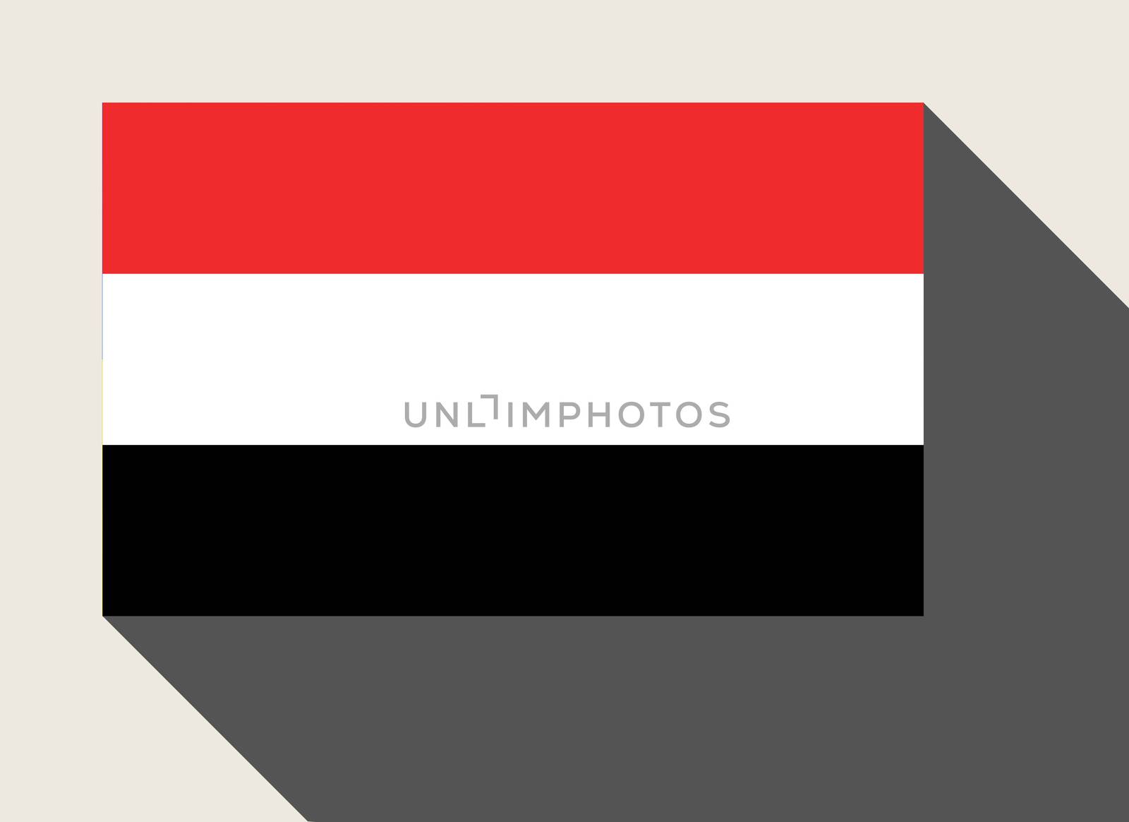 Yemen flag in flat web design style.
