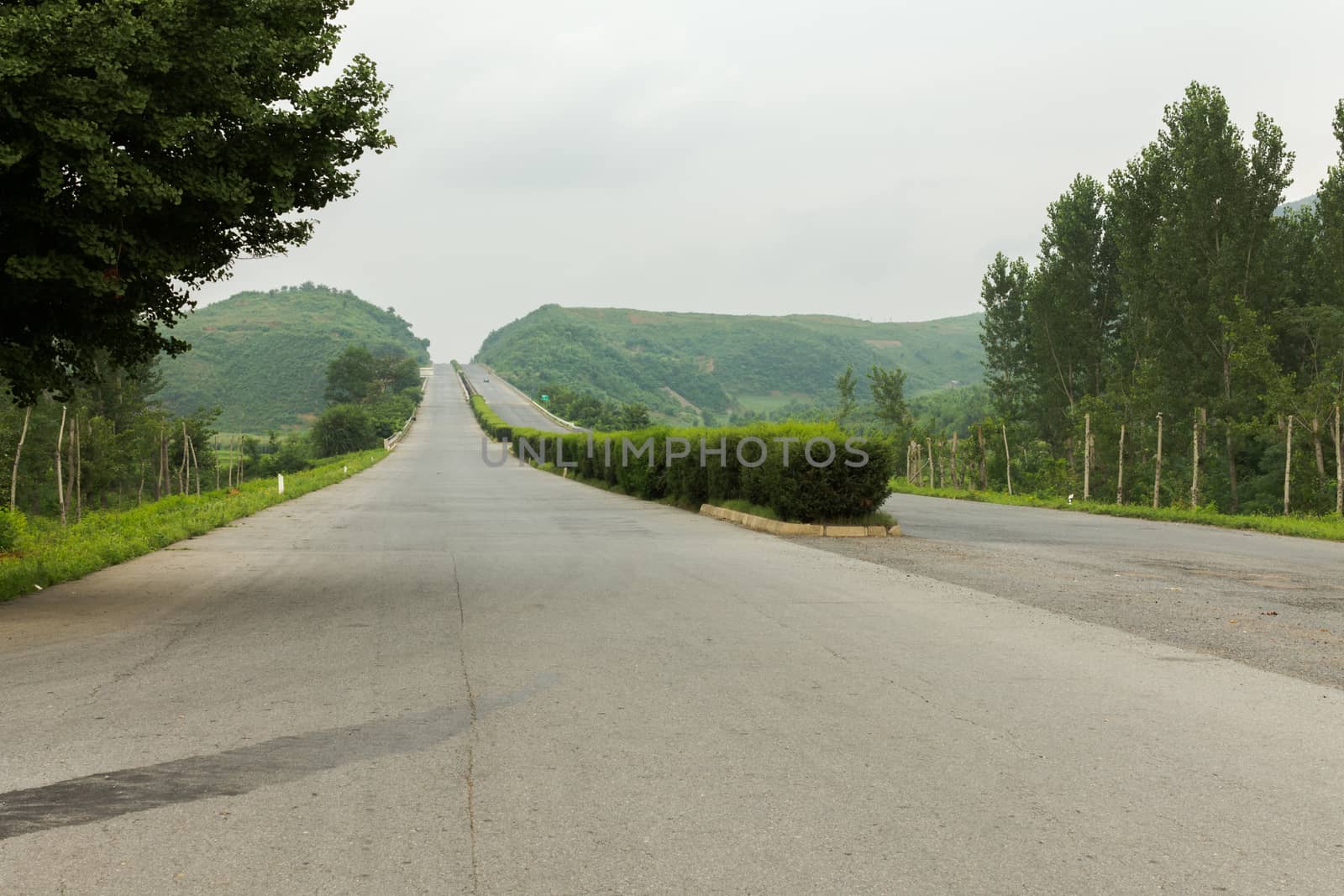 road from Pyongyang to Kaesong, North Korea