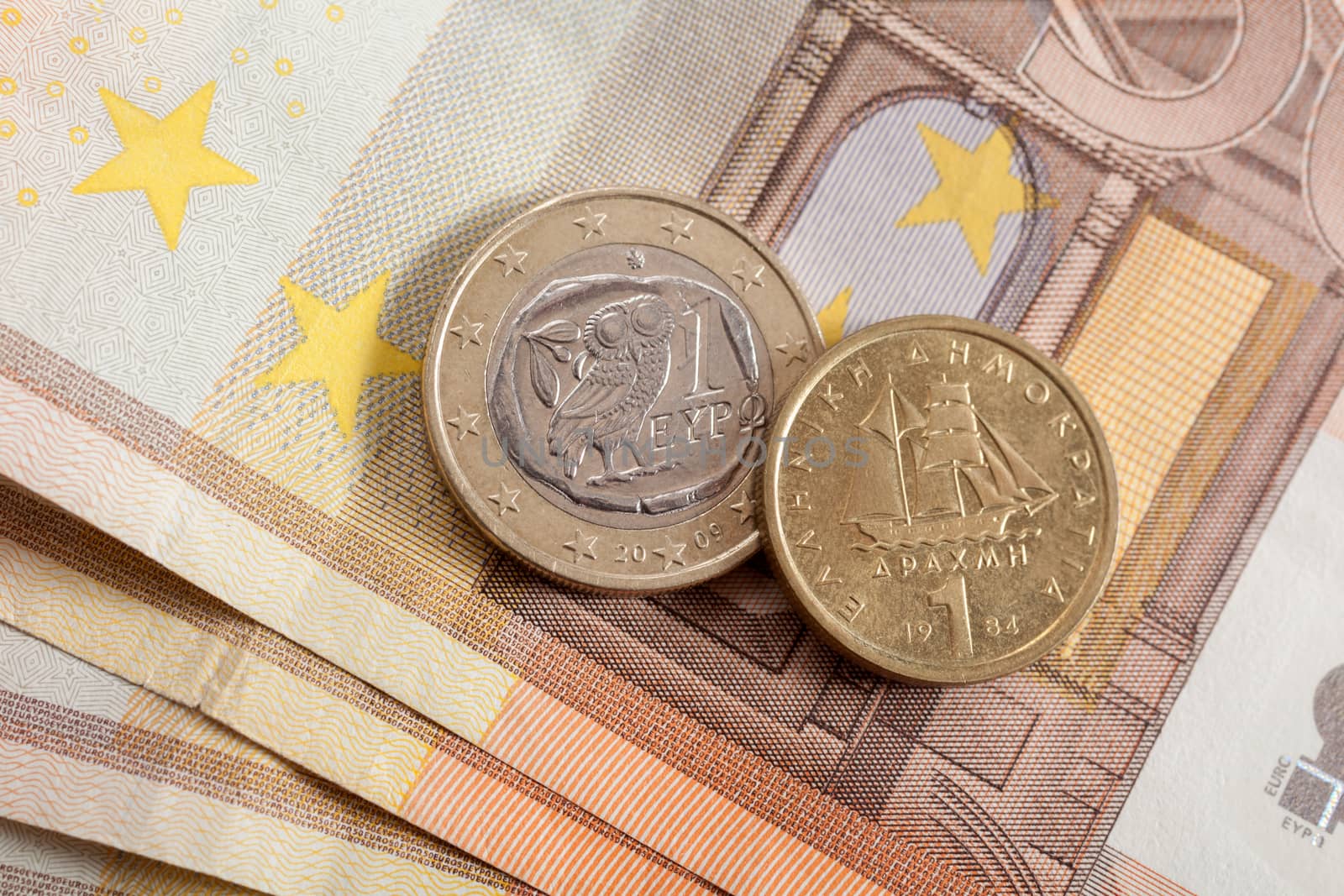 Euro or Drachma by Portokalis