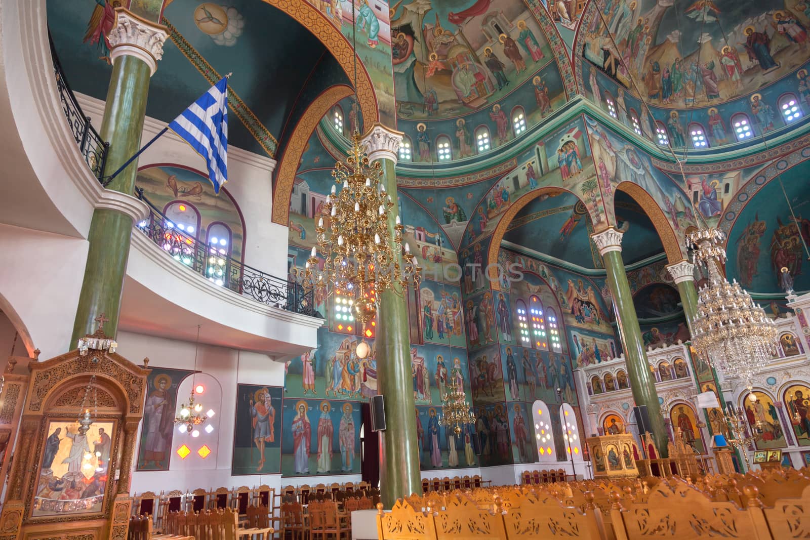 Christian Orthodox church interior by Portokalis