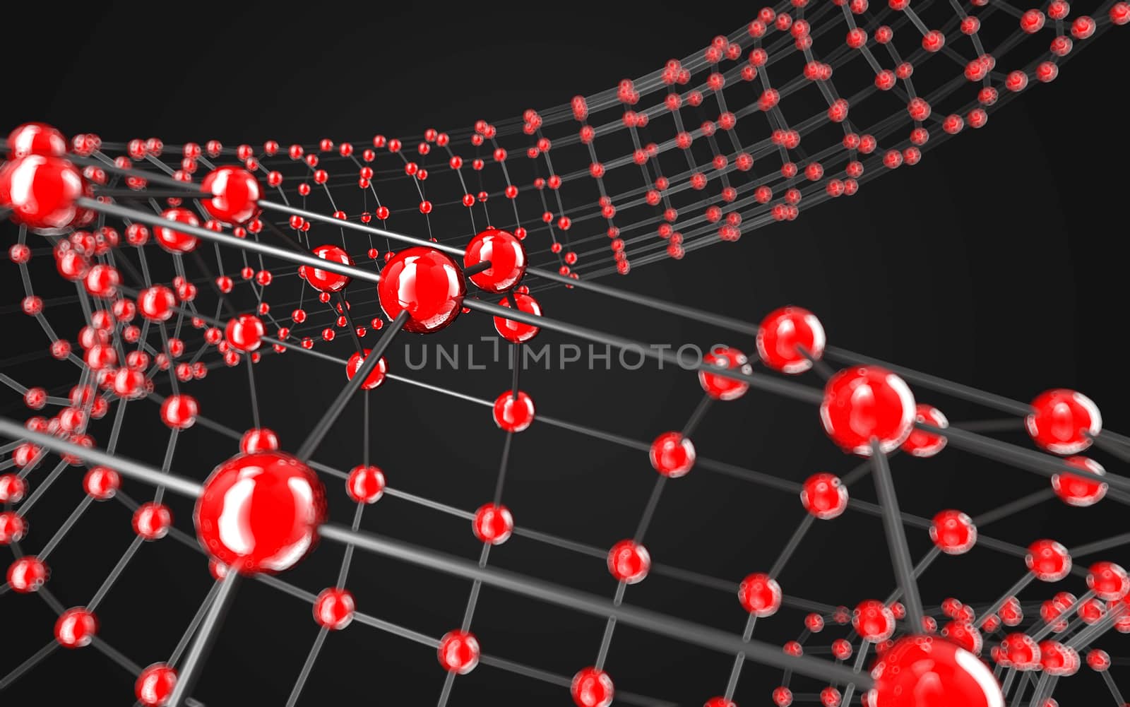 Abstract polygonal space low poly dark background with connecting dots and lines. Connection structure.