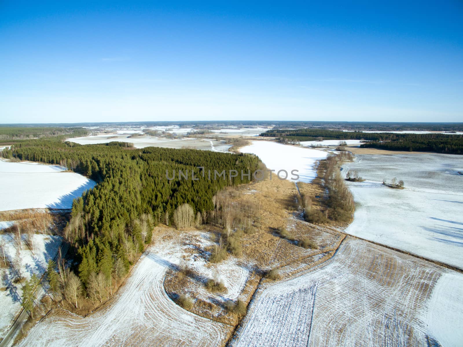 Wintery landscape with blue sky by thomas_males