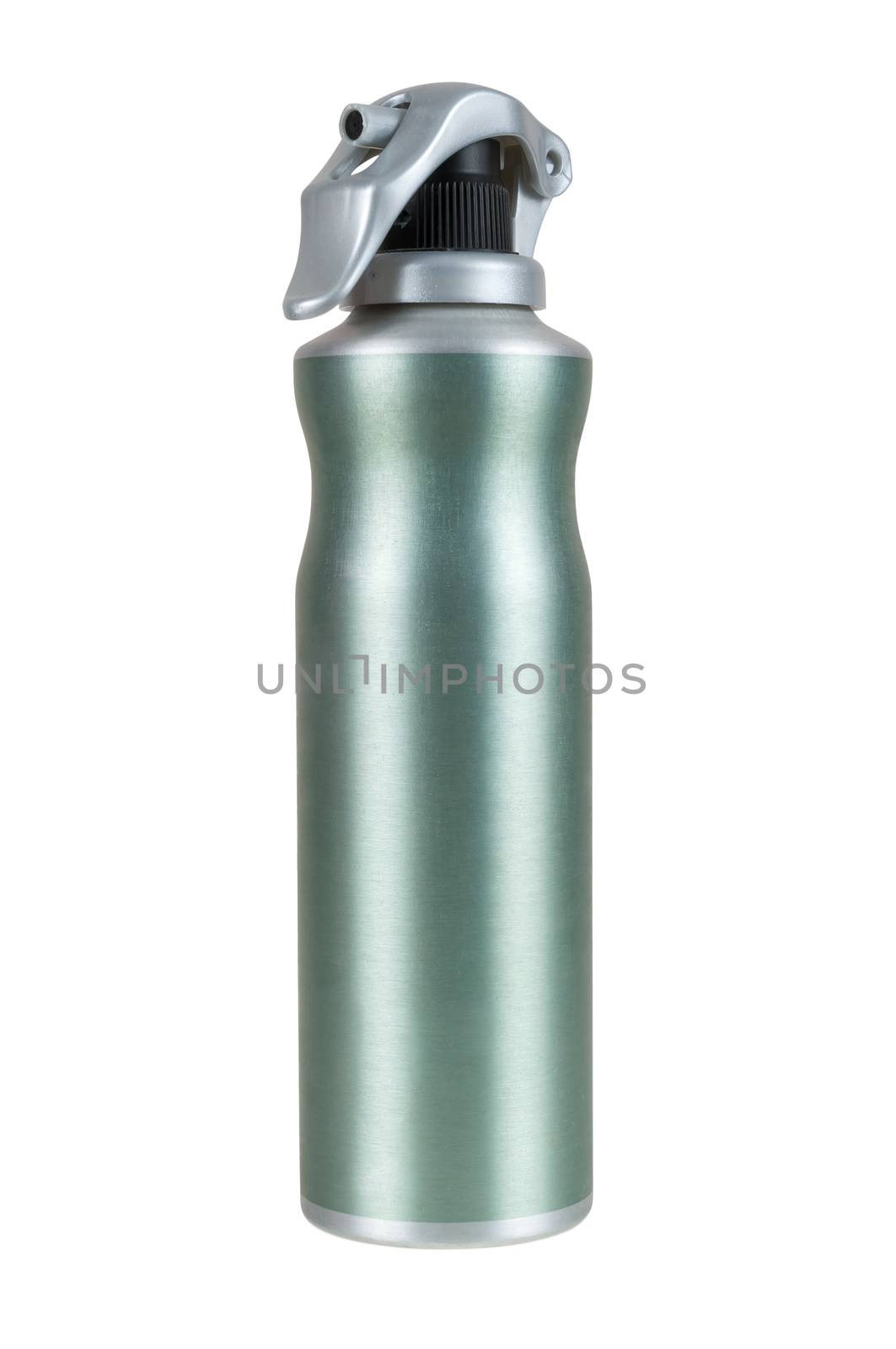 Green spray can on white background by mkos83