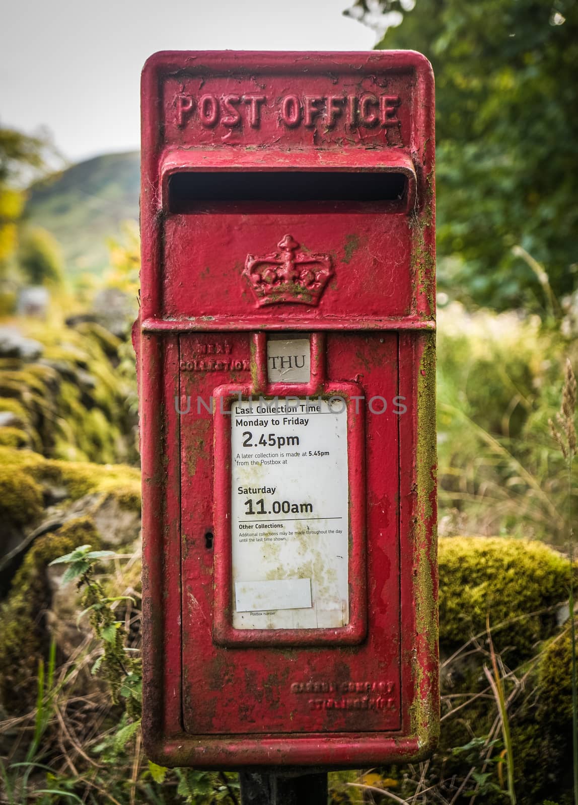 Vintage Rural British Post Box by mrdoomits