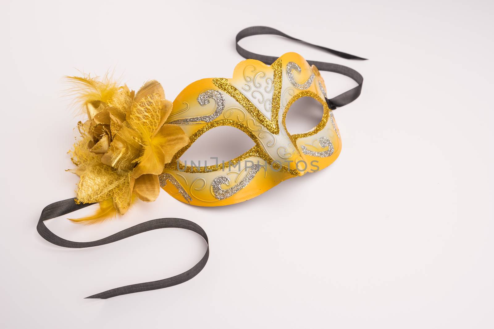 Colorful carnival mask on a white background