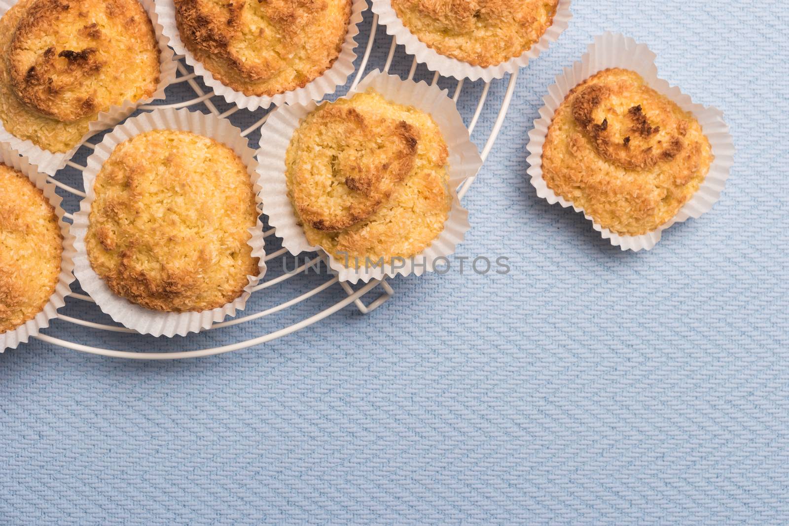 Close up of homemade coconut macaroons by AnaMarques