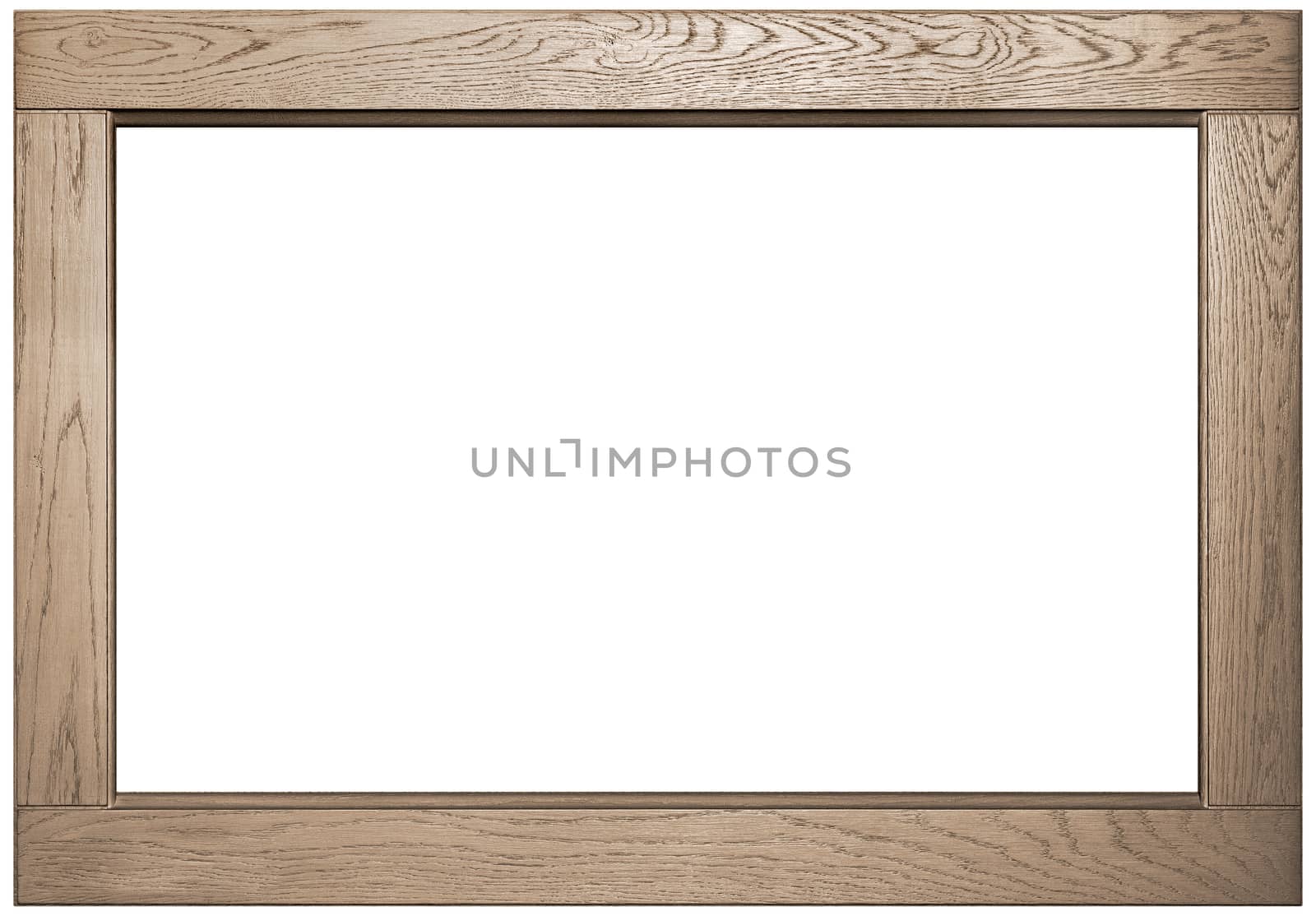 new wooden picture frame isolated on white background