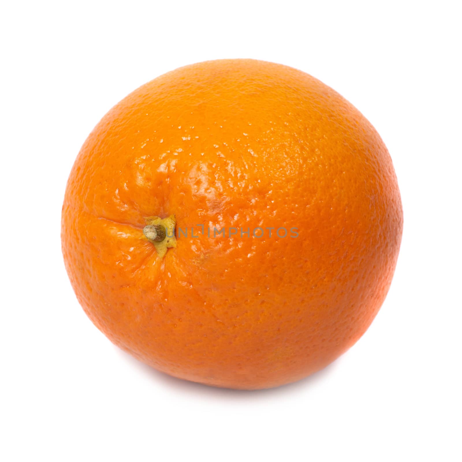 Juicy fresh orange isolated on white background