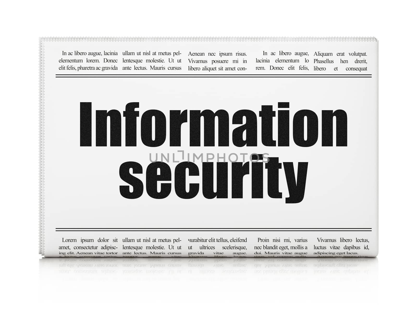 Protection concept: newspaper headline Information Security by maxkabakov