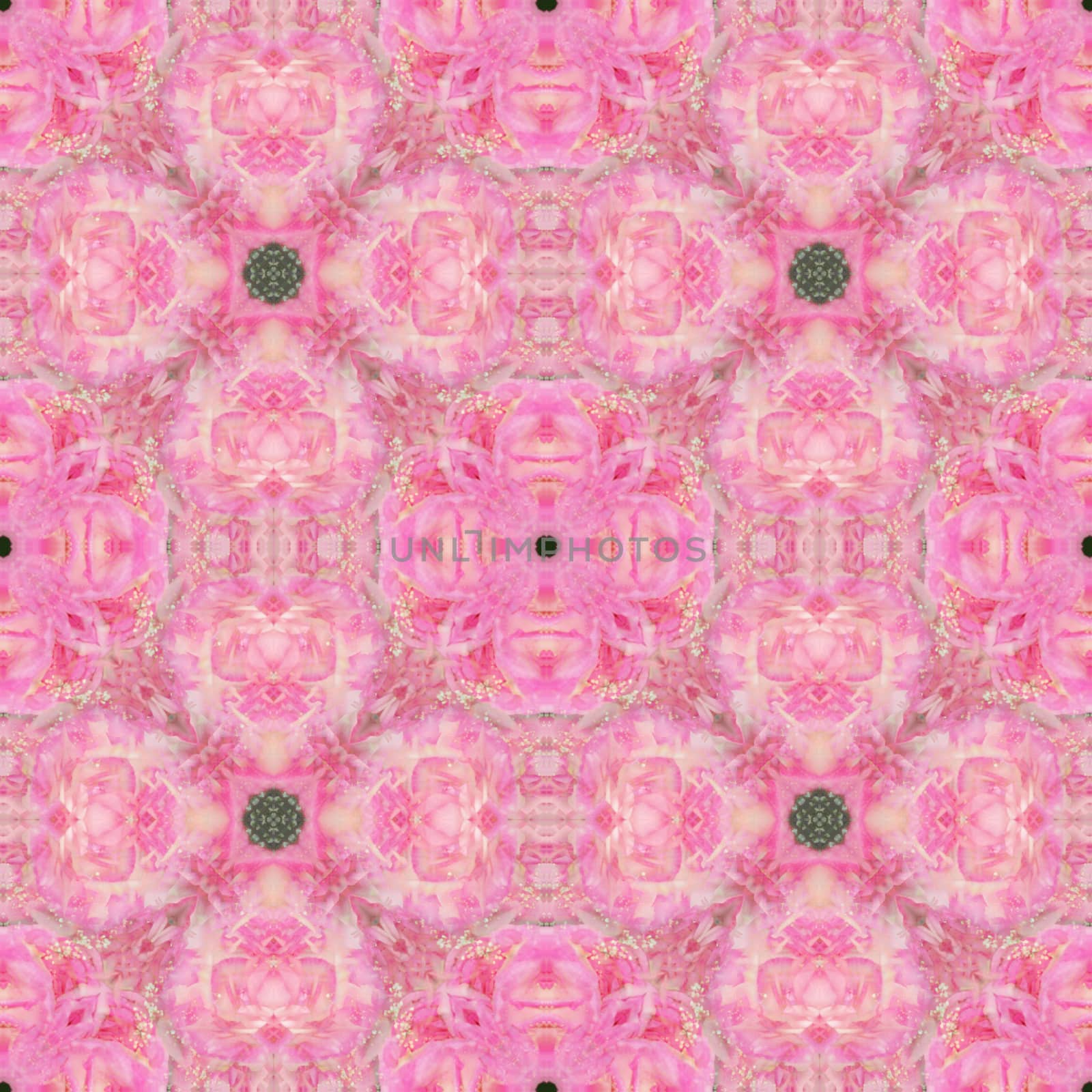 Seamless square flower pattern. Tender pink color