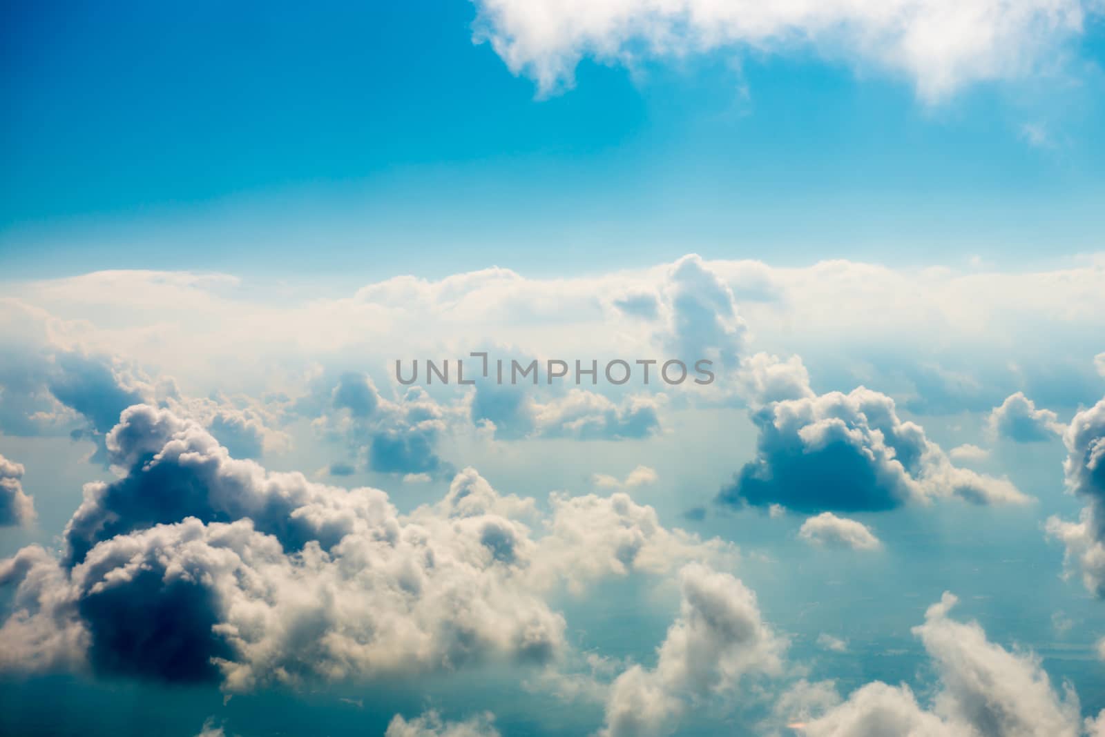 Blue clouds and sky. Natural background