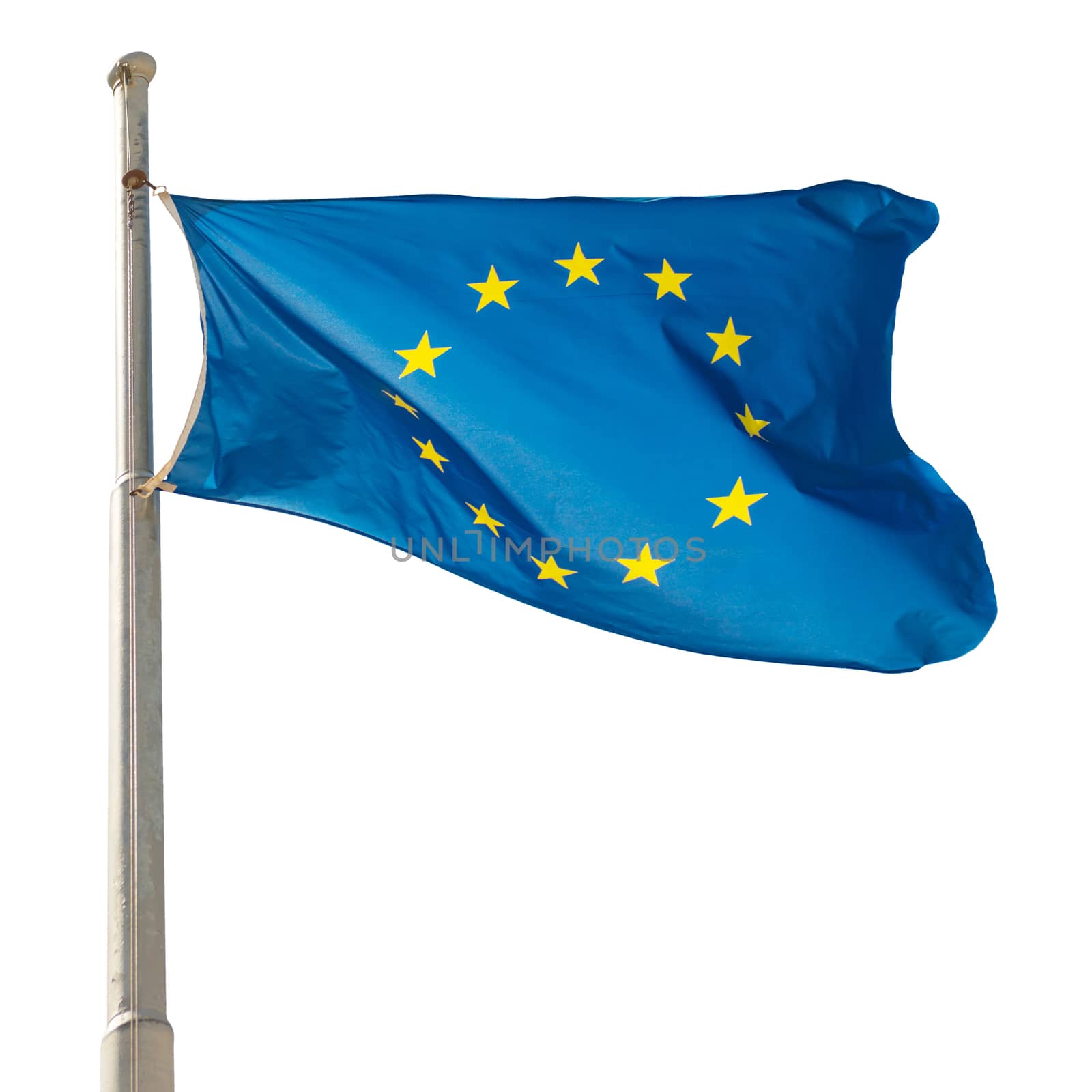 Waving European Union EU flag by vapi