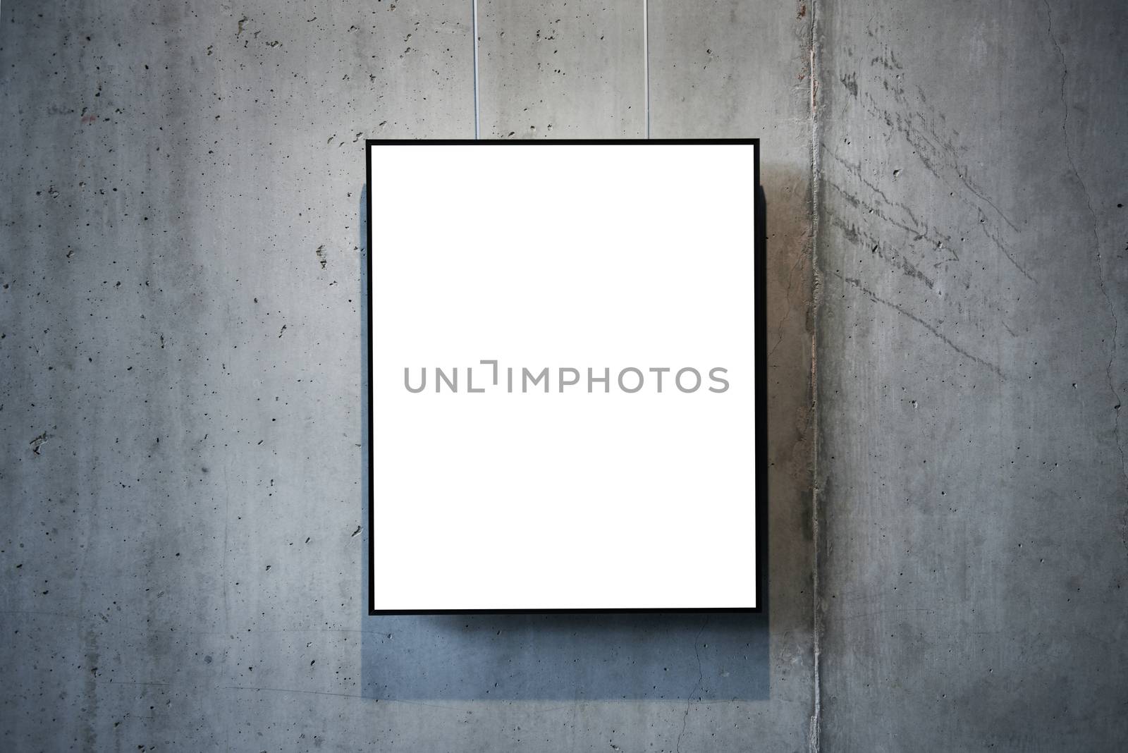 Empty white isolated frame by vapi