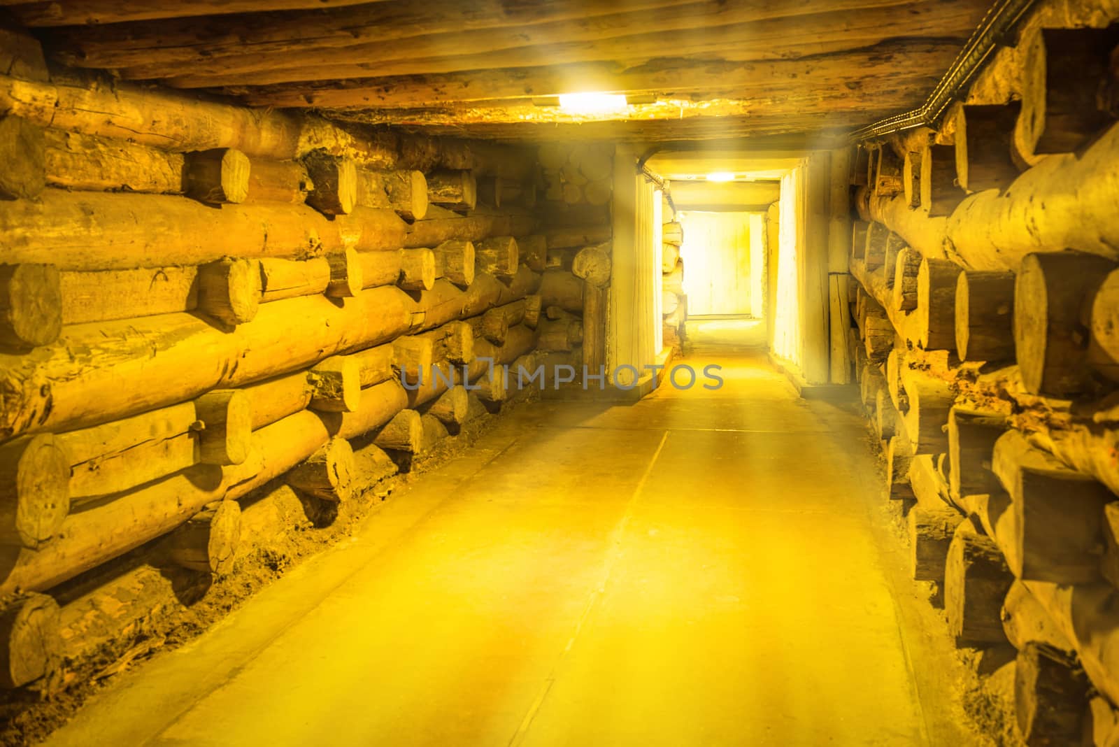 Underground corridor in Wieliczka Salt Mine