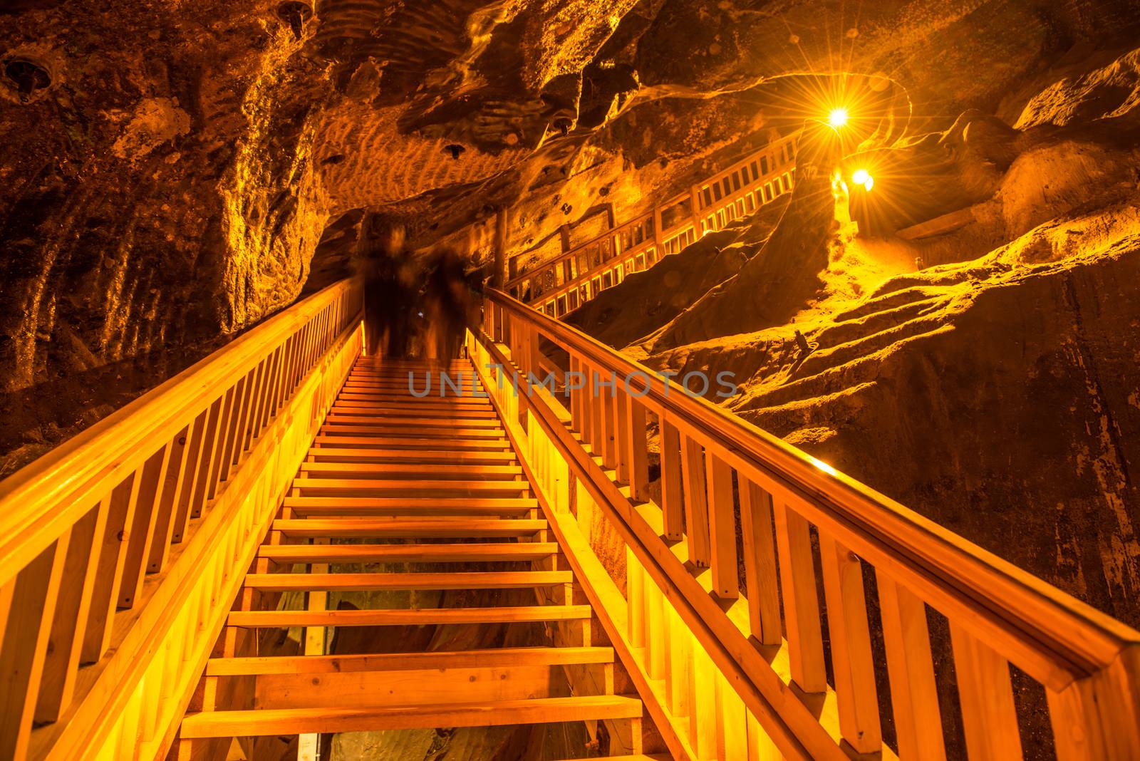 Underground staircase in the corridor