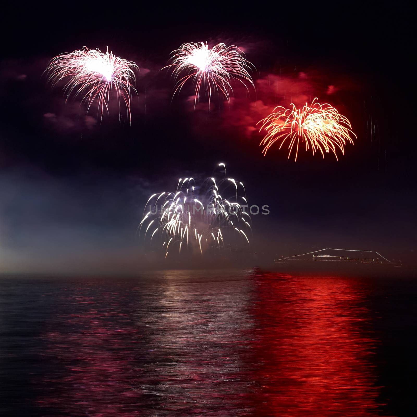 Colorful fireworks by vapi