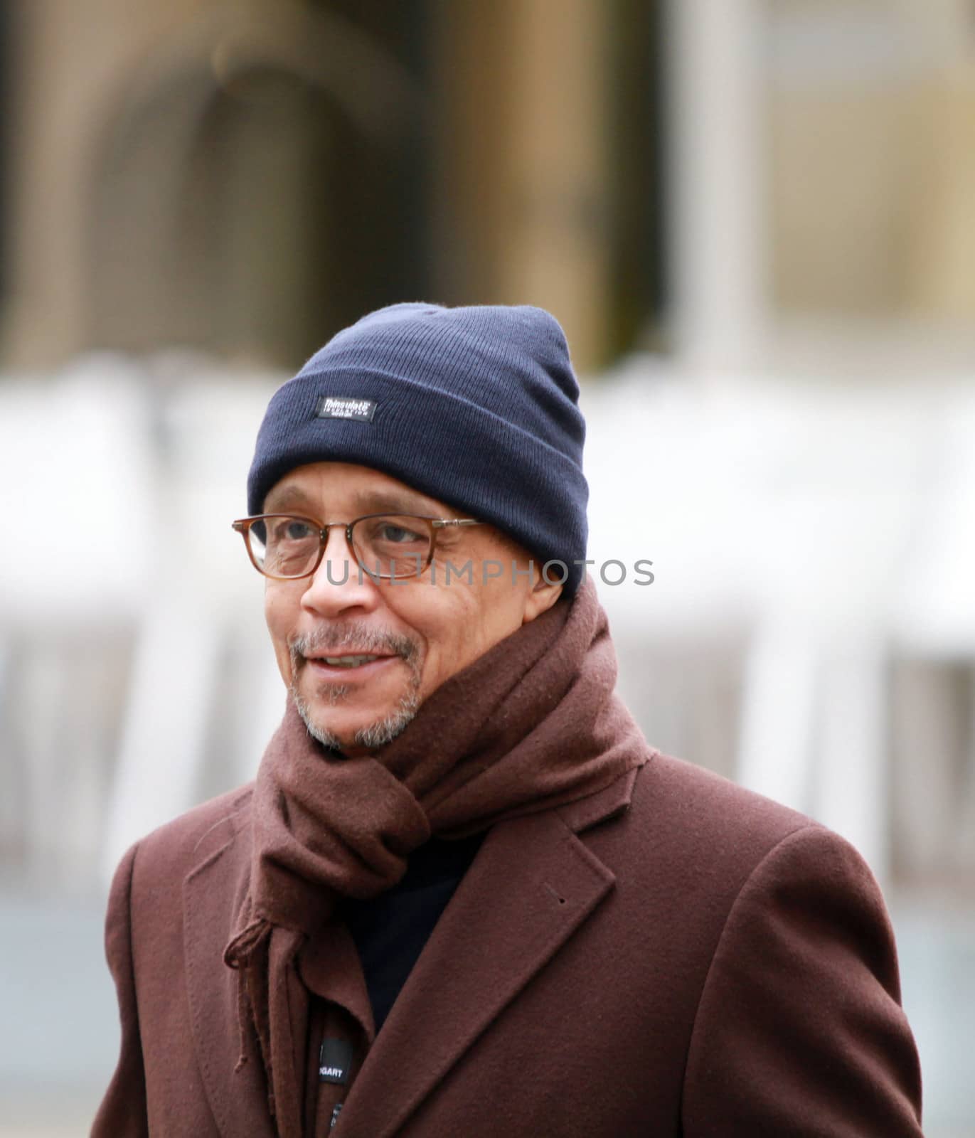 ITALY, Pordenone: Algerian writer Yasmina Khadra, whose real name is Mohammed Moulessehoul, is seen in Pordenone before an official ceremony of the presentation of the seal during the Dedica Festival 2016 on 9 March, 2016