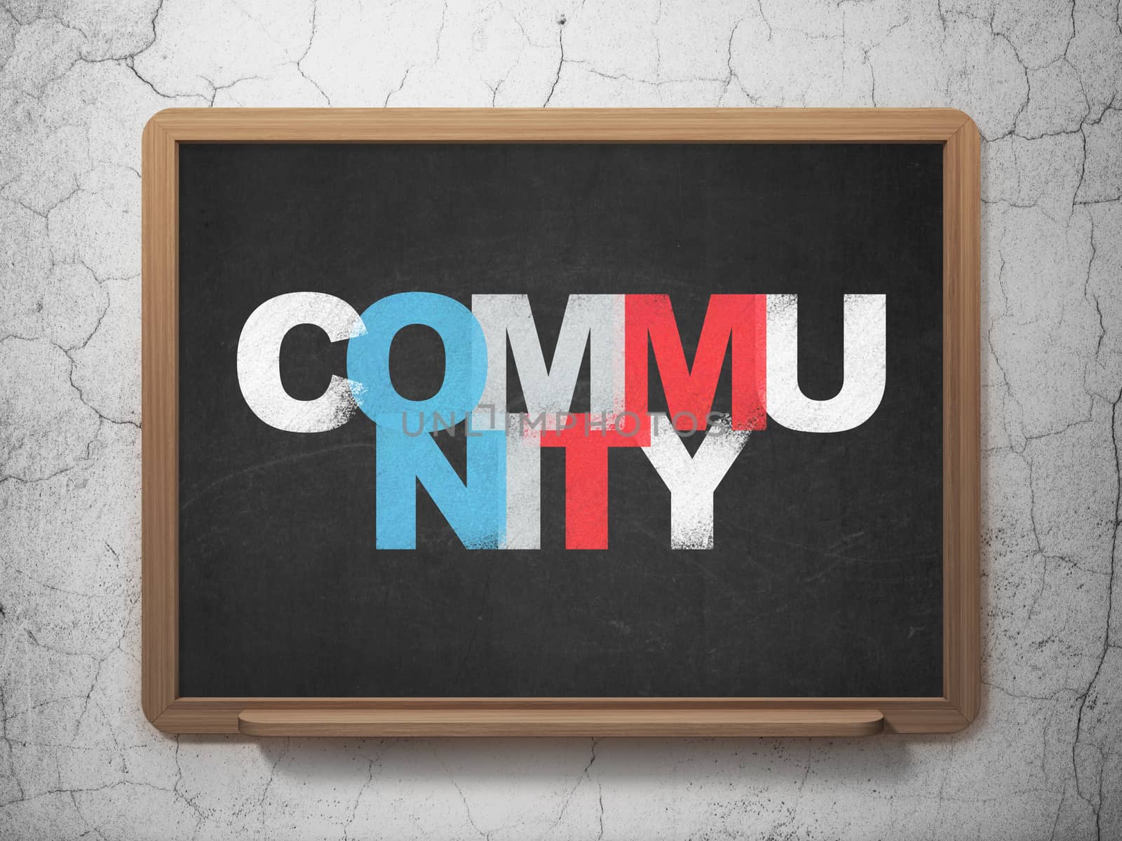 Social network concept: Community on School Board background by maxkabakov
