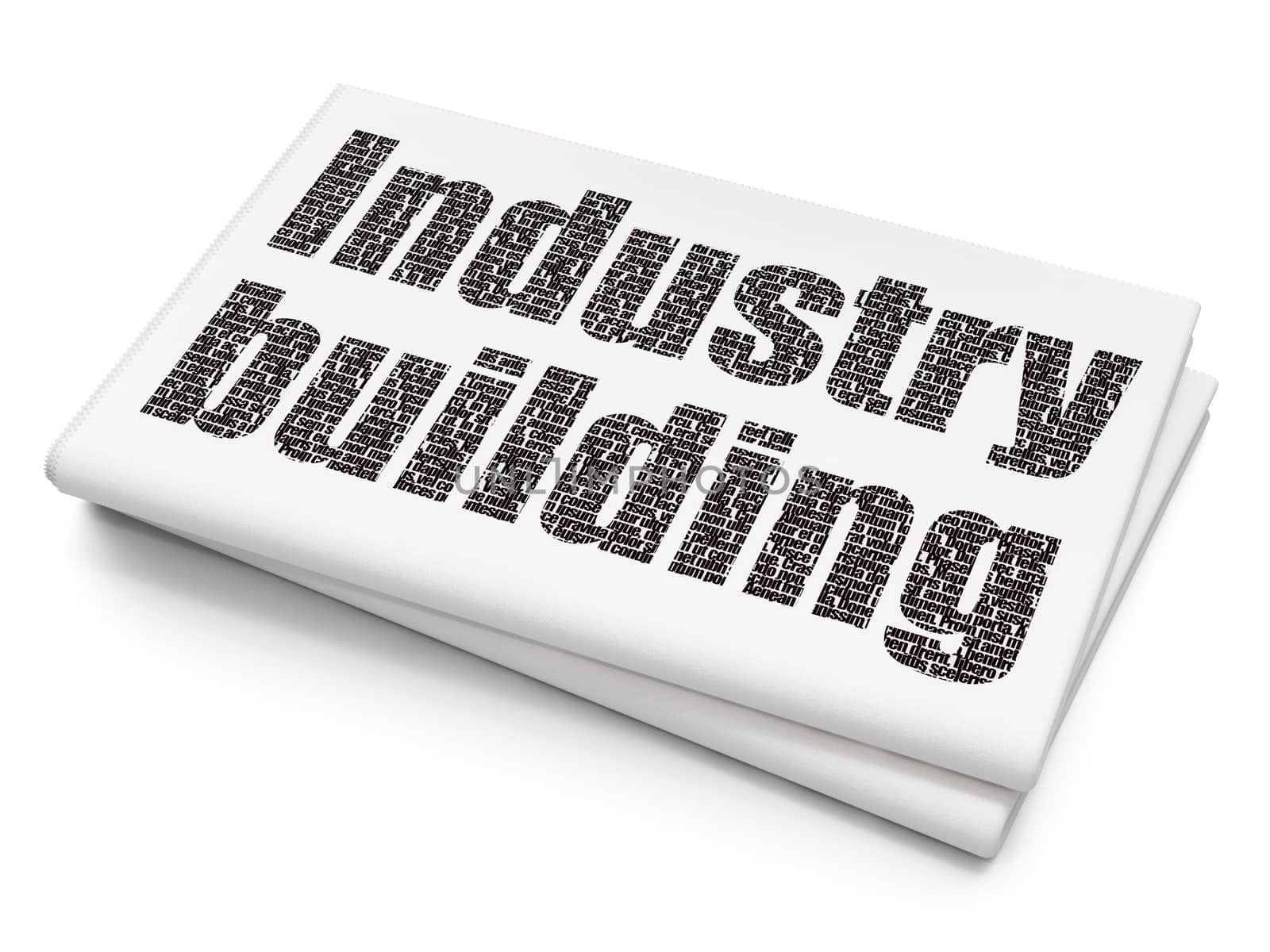 Manufacuring concept: Industry Building on Blank Newspaper background by maxkabakov