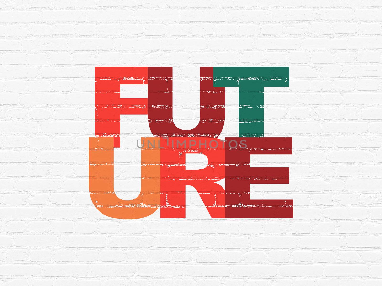 Time concept: Future on wall background by maxkabakov