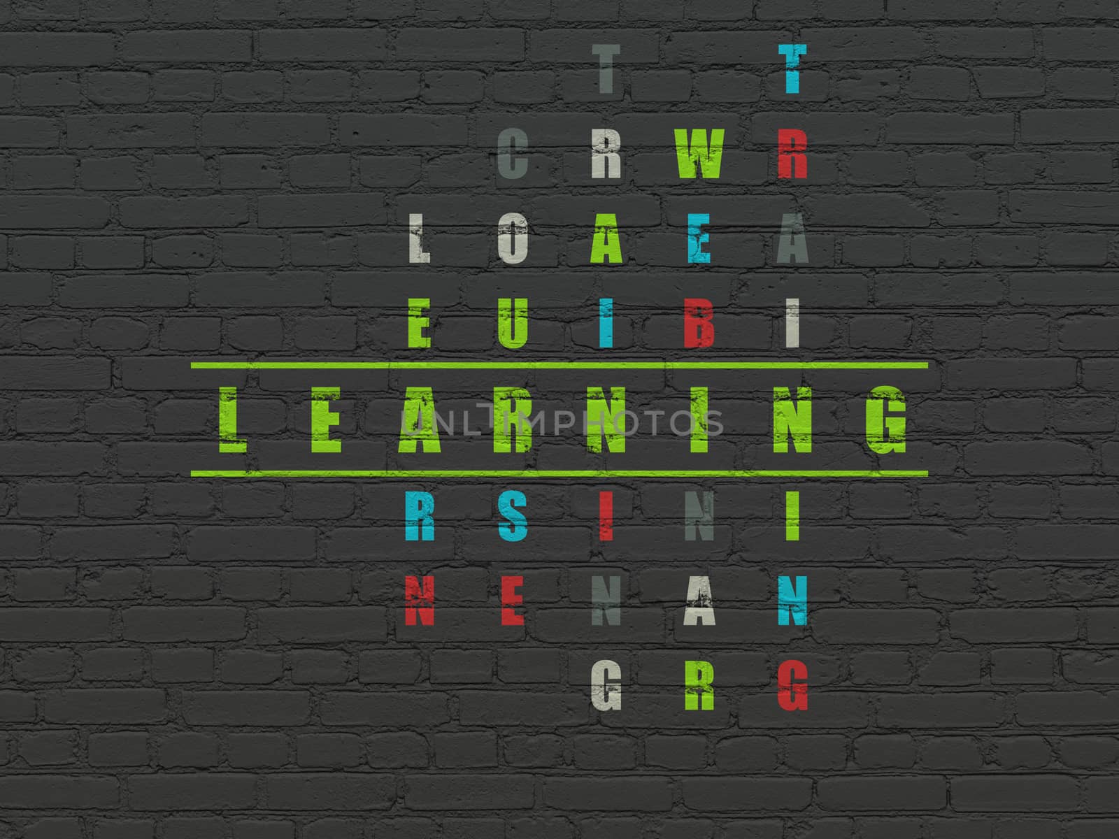 Studying concept: Painted green word Learning in solving Crossword Puzzle