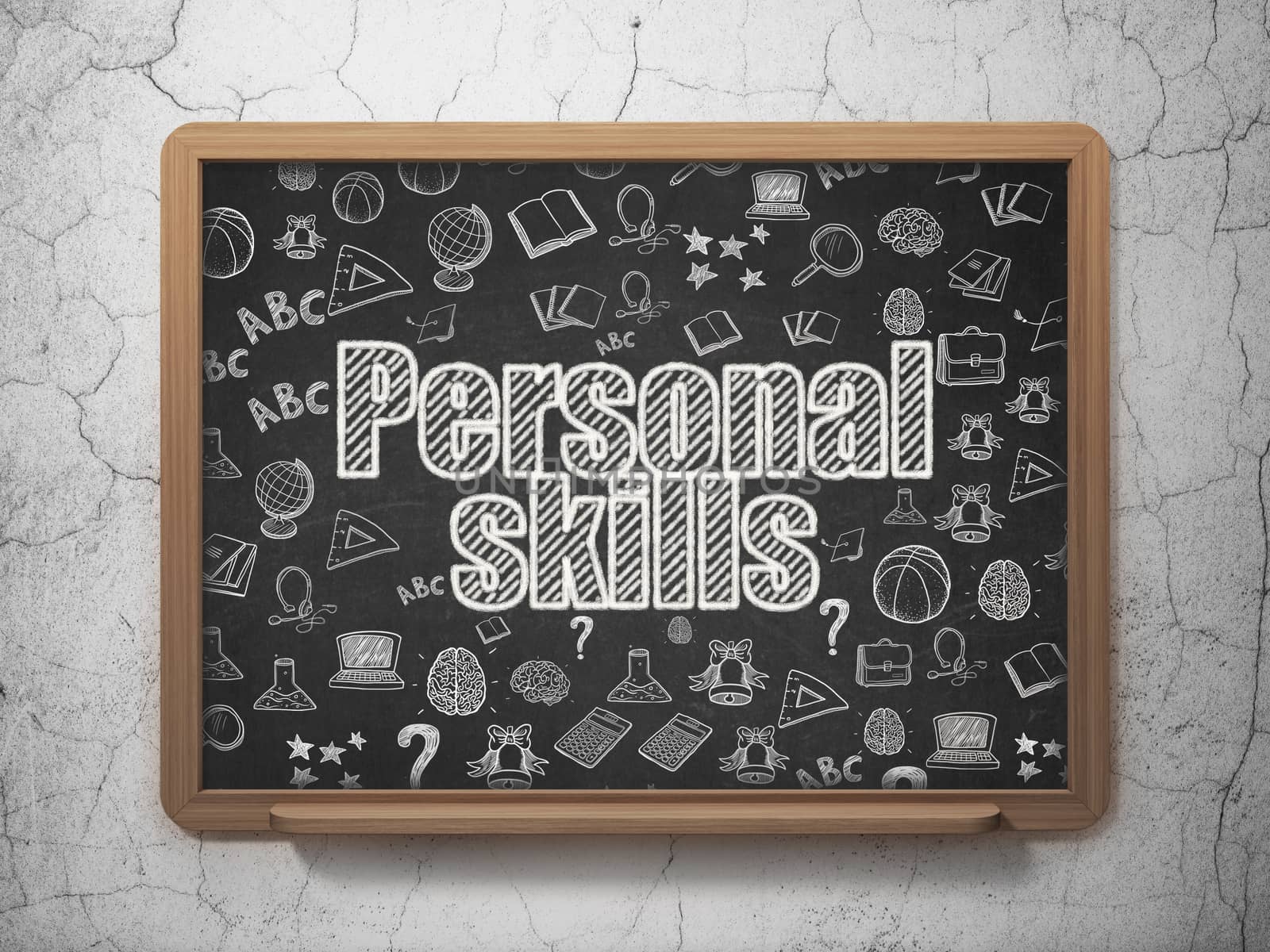 Learning concept: Personal Skills on School Board background by maxkabakov