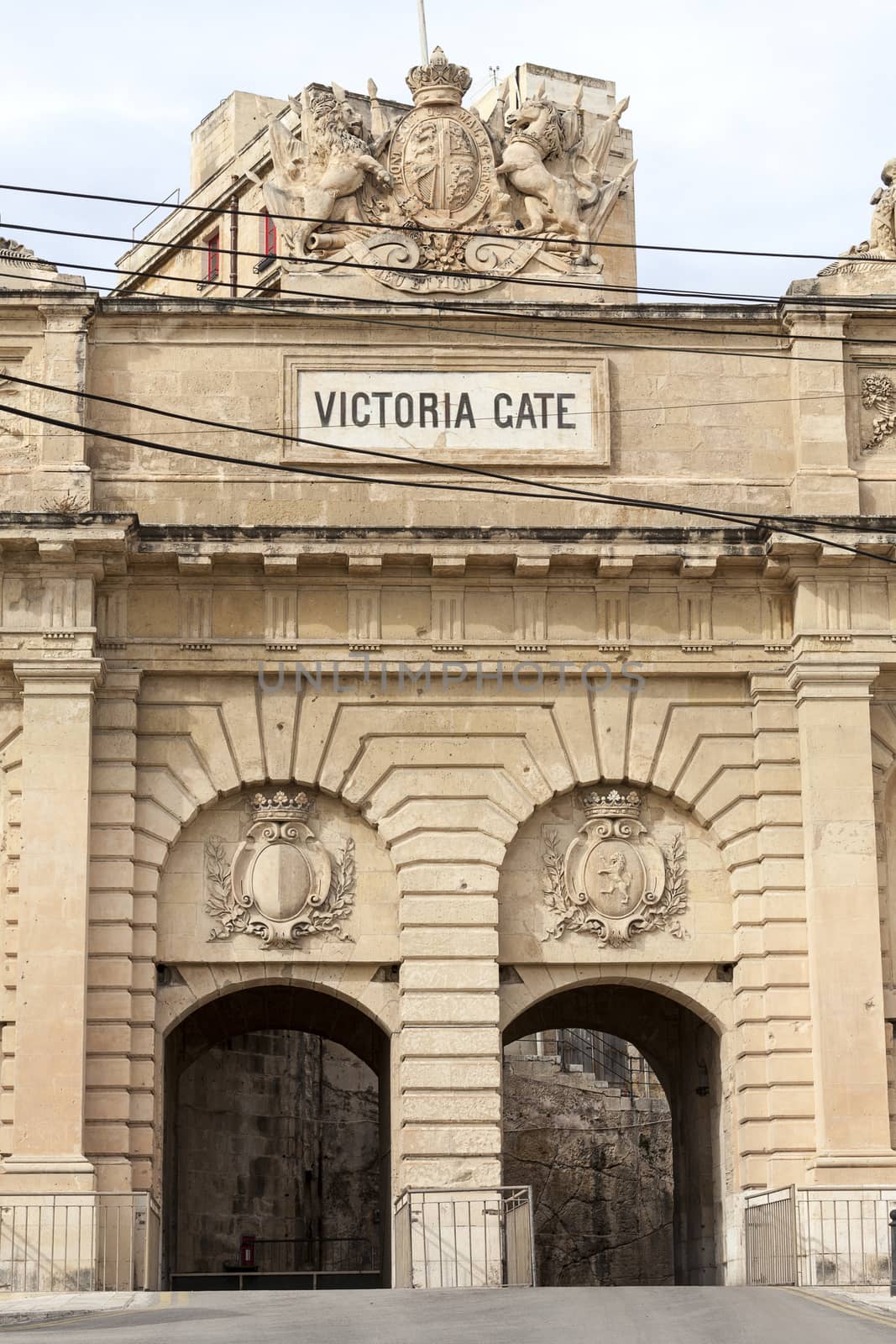 Victoria Gate in capital of Malta - Valletta, Europe.