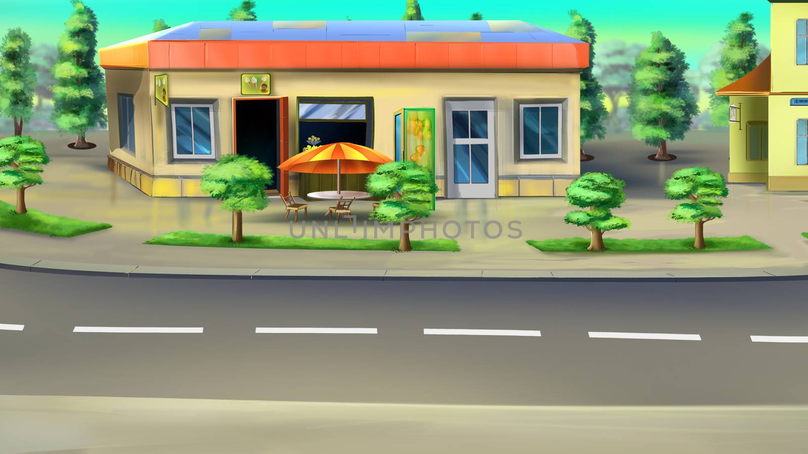 Roadside Cafe by Multipedia