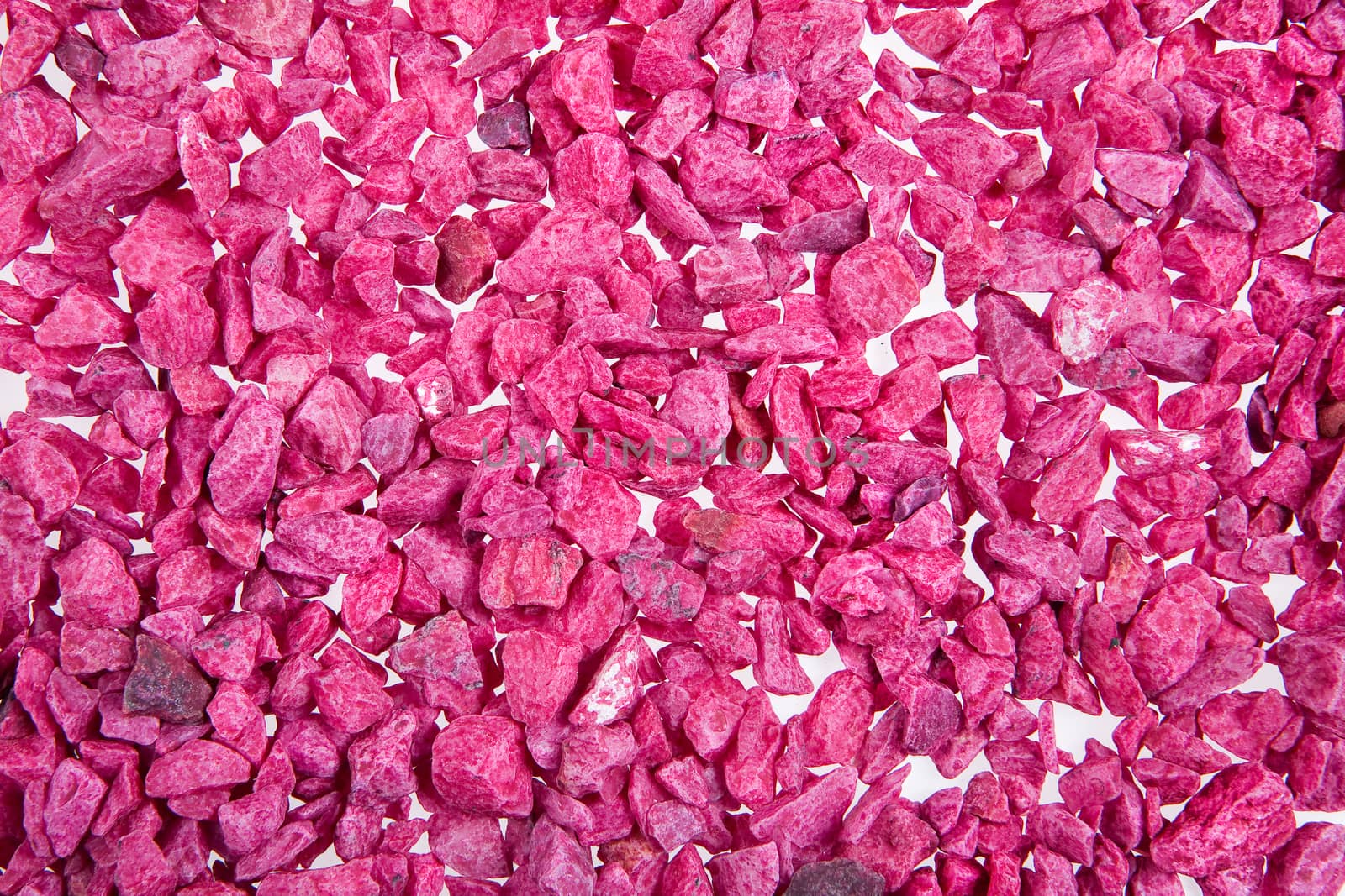 Little coloured stones on isolated background