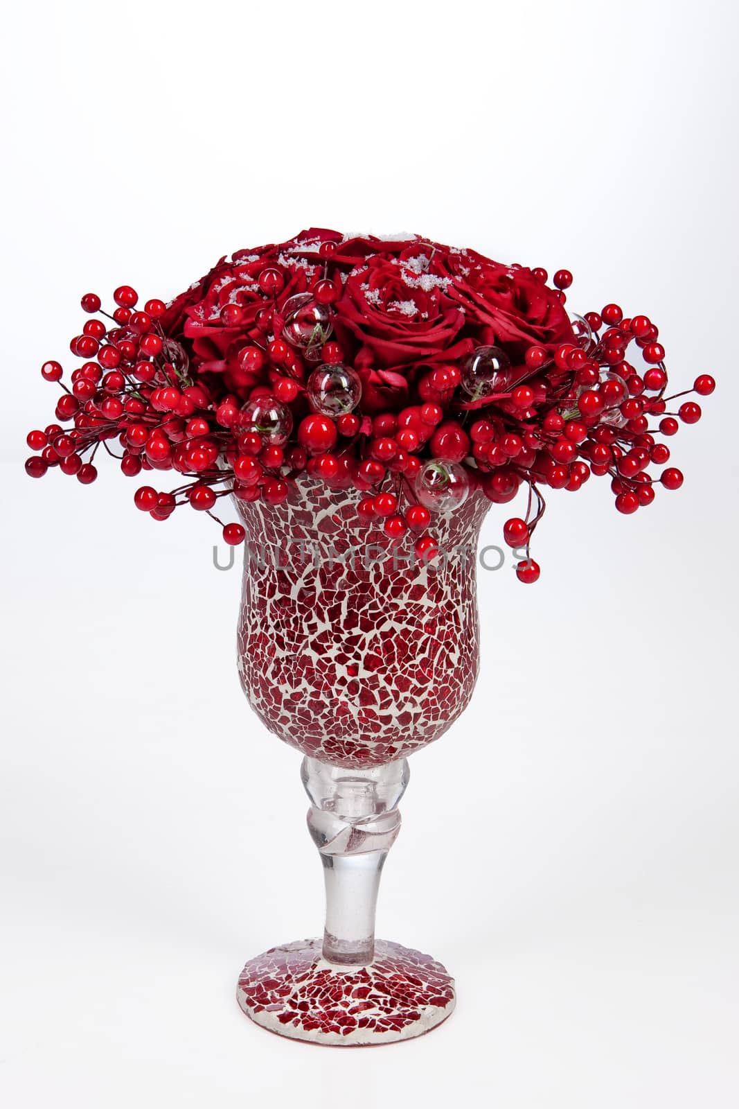 Composition of flowers on isolated background