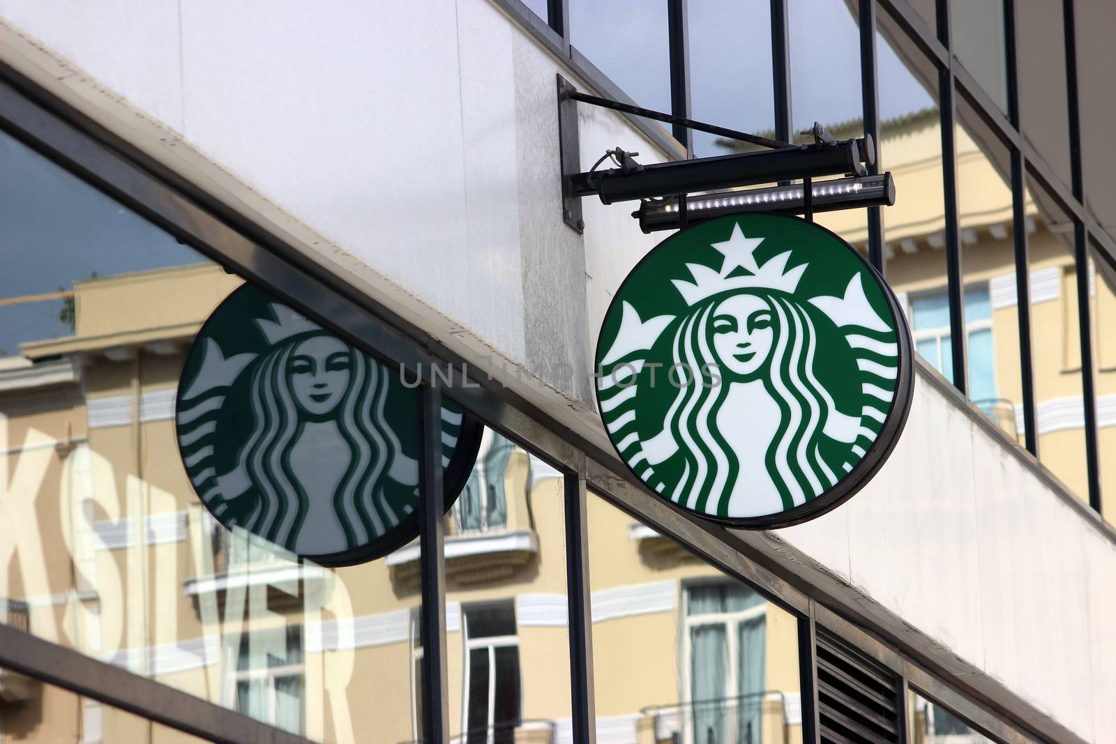 Starbucks Sign in Monaco, La Condamine by bensib
