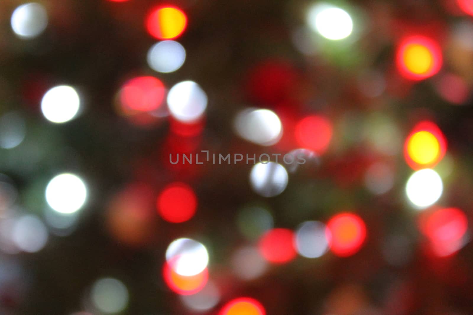 Abstract Bokeh Christmas circles of light