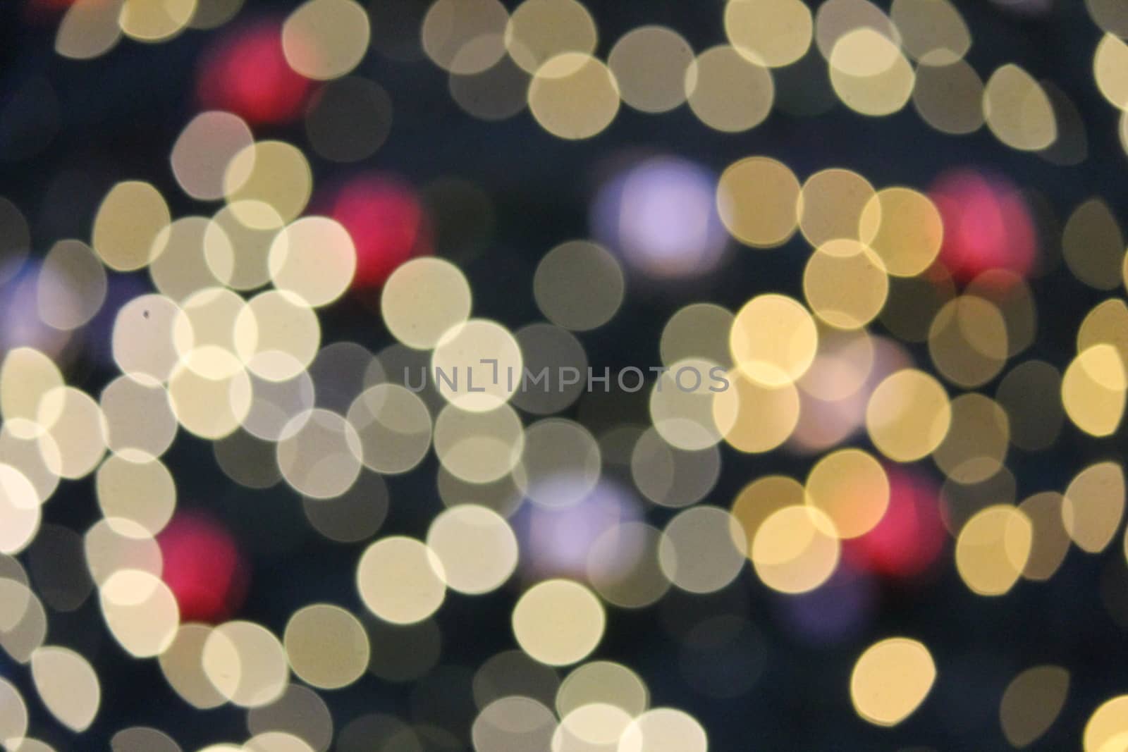 Abstract Bokeh Christmas circles of light